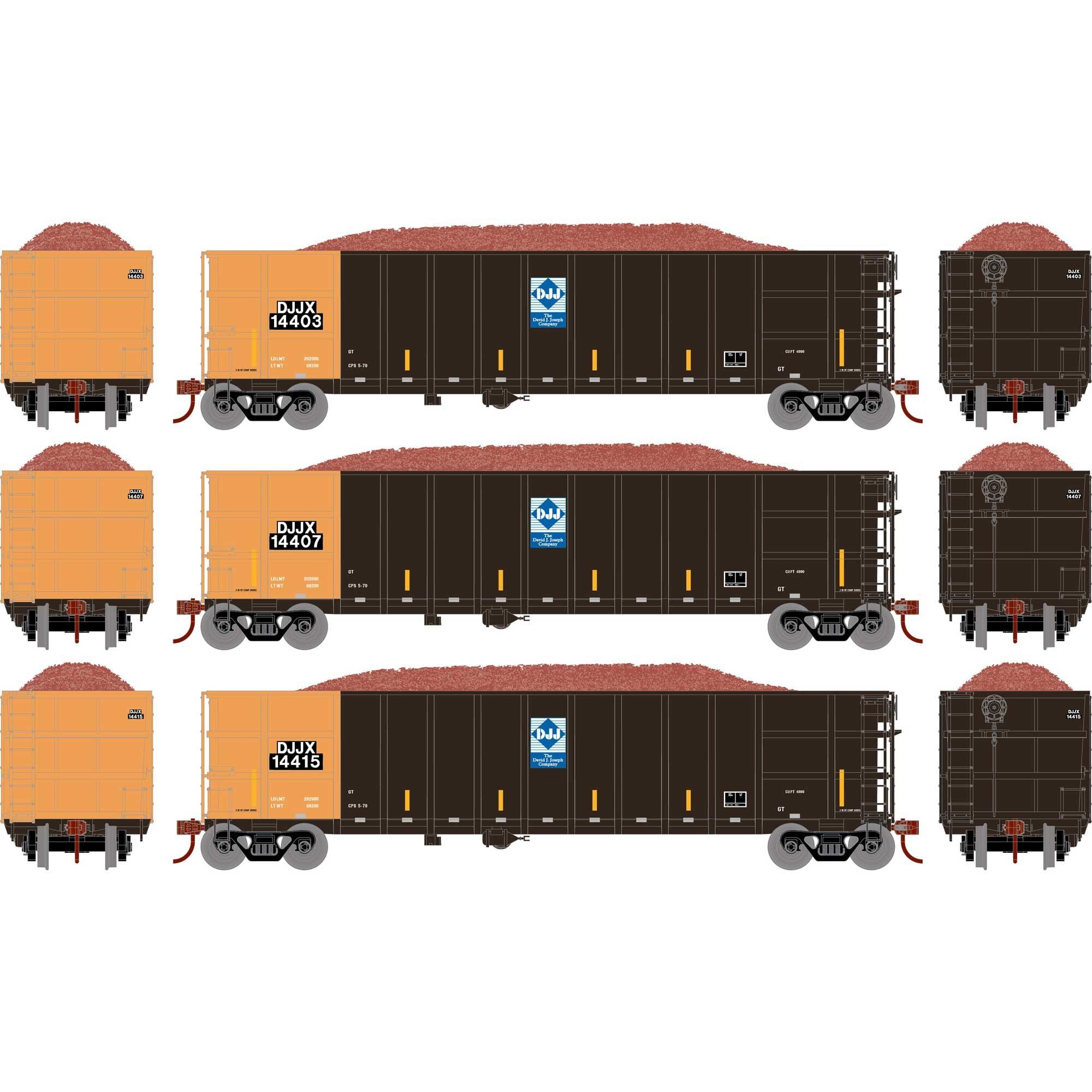 HO Thrall High Side Gondola with Load DJJX #3 (ATH7667)