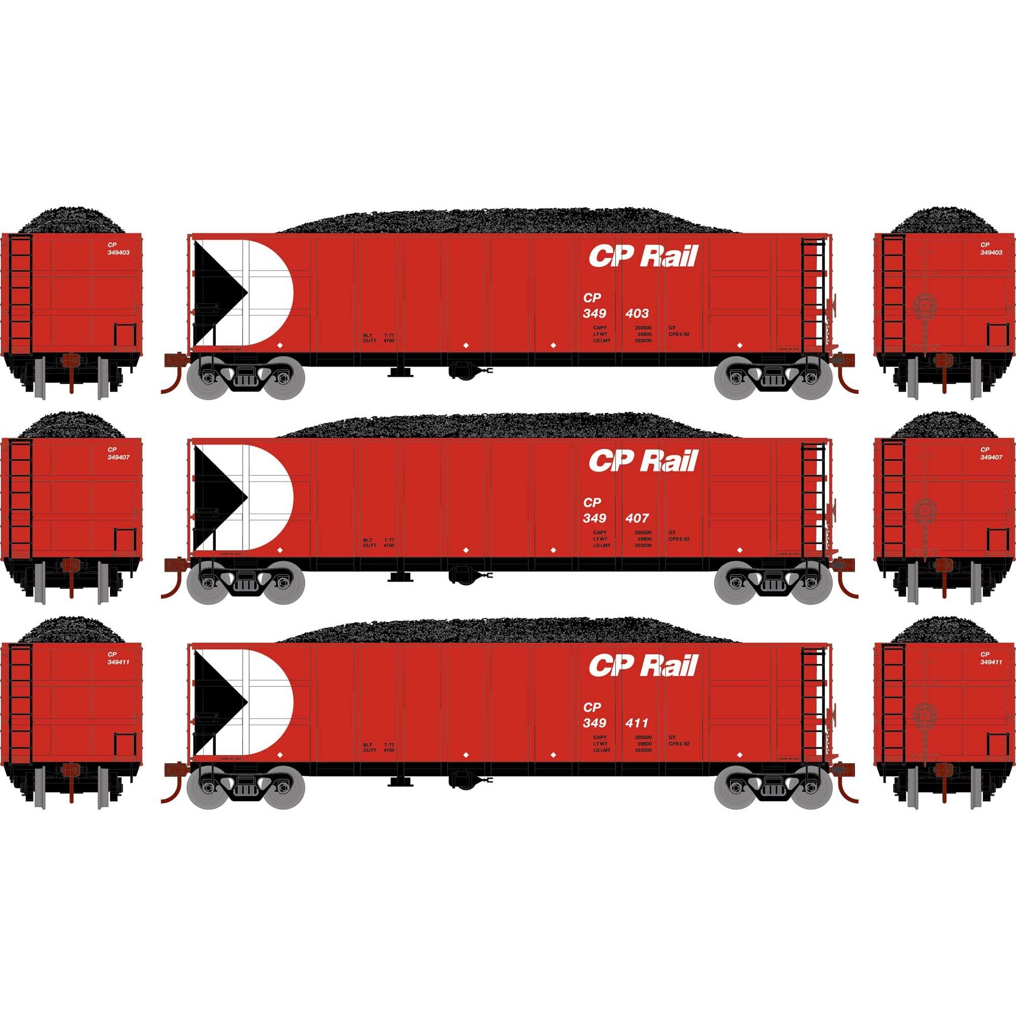 HO Thrall High Side Gondola with Load, CPR #1 (ATH7671)