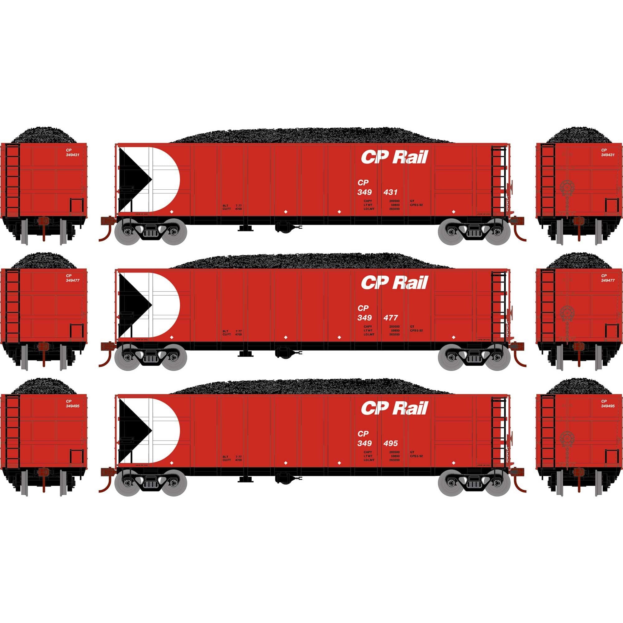 HO Thrall High Side Gondola with Load CPR #3 (ATH7673)