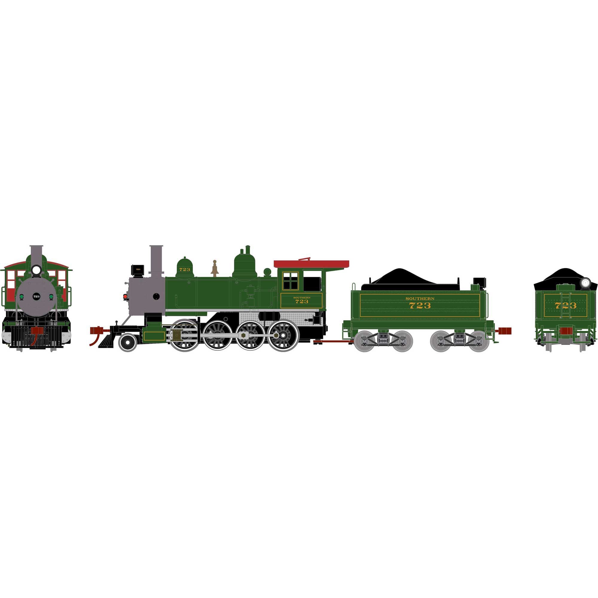 HO Old Time 2-8-0 Locomotive SOU #723 (ATH84984)