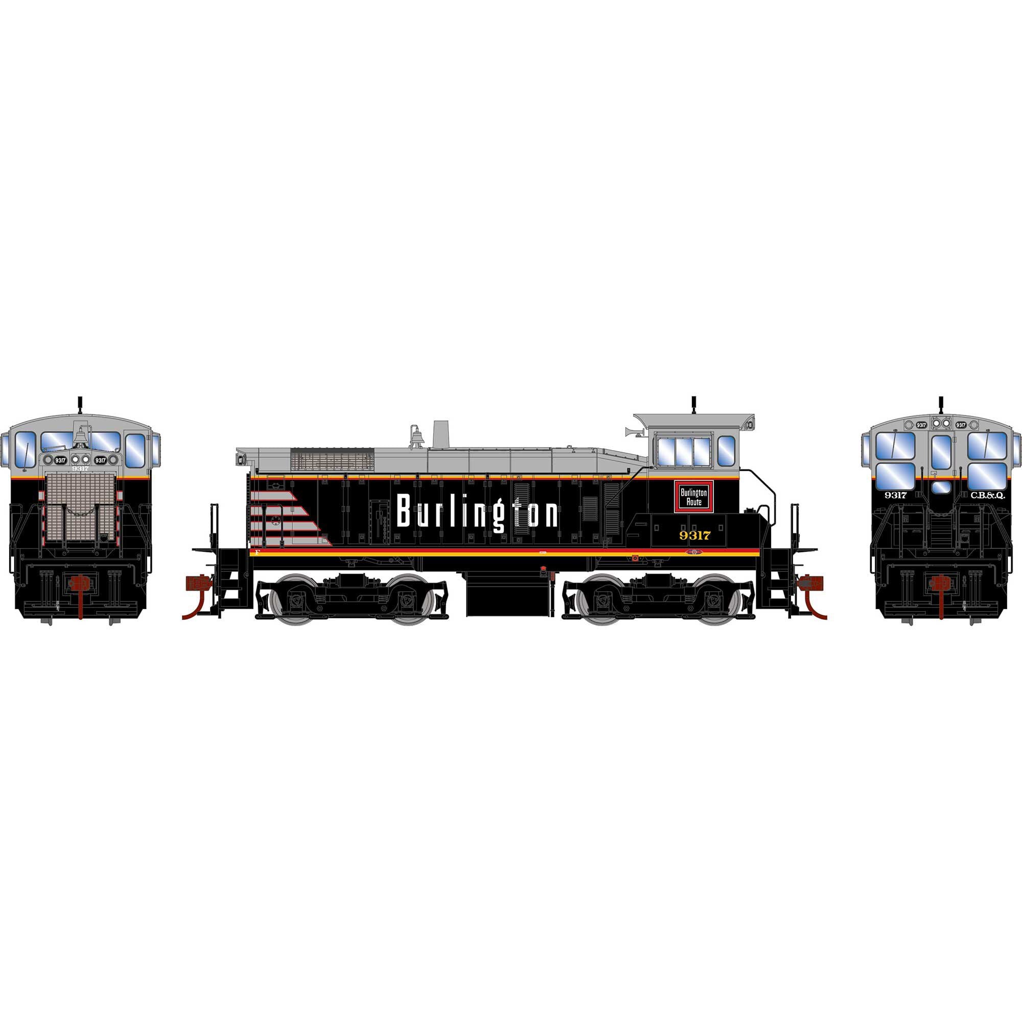 HO SW1000 Locomotive CB&Q #9317 (ATH86745)