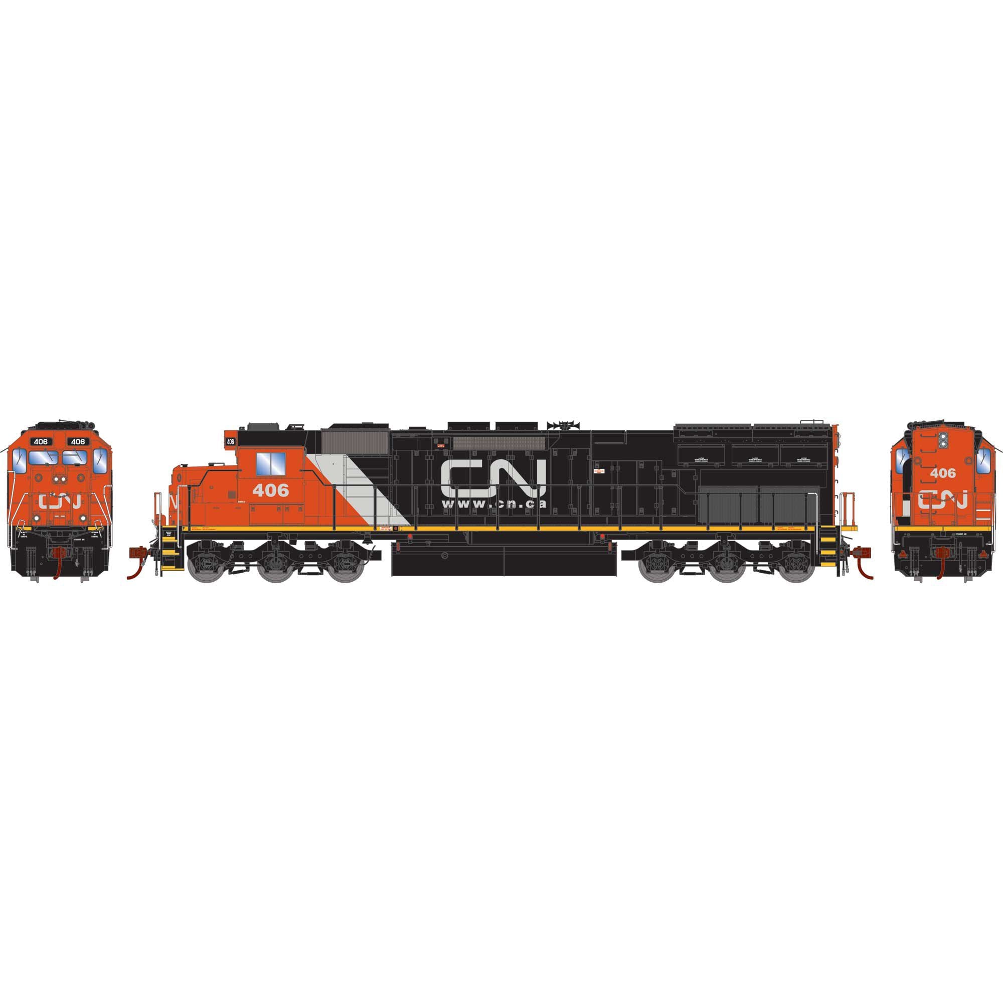 HO SD45T-2 Locomotive Canadian National #406 (ATH86876)
