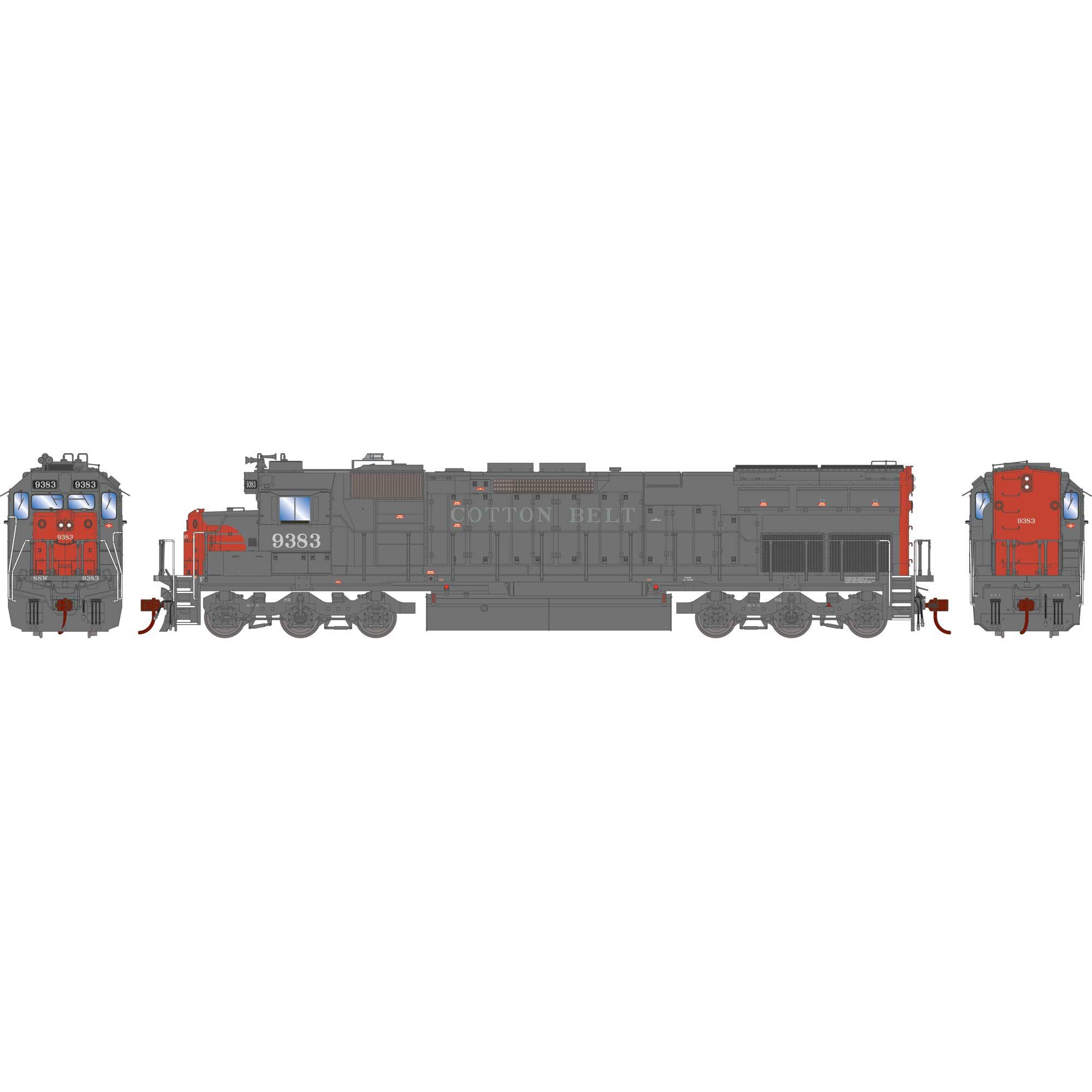 HO SD45T-2 Locomotive Cotton Belt 9383 (ATH86878)
