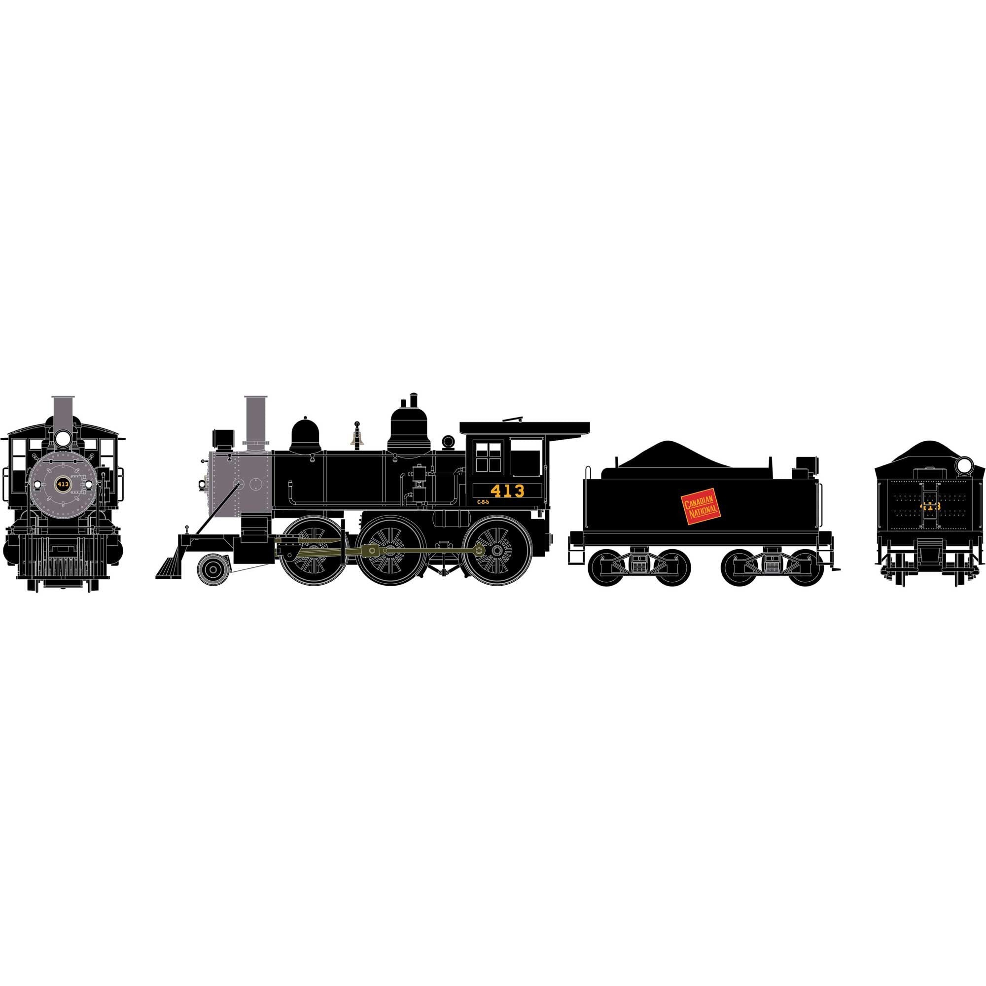 HO RTR Old Time 2-6-0 Mogul CN #413 (ATH87220)