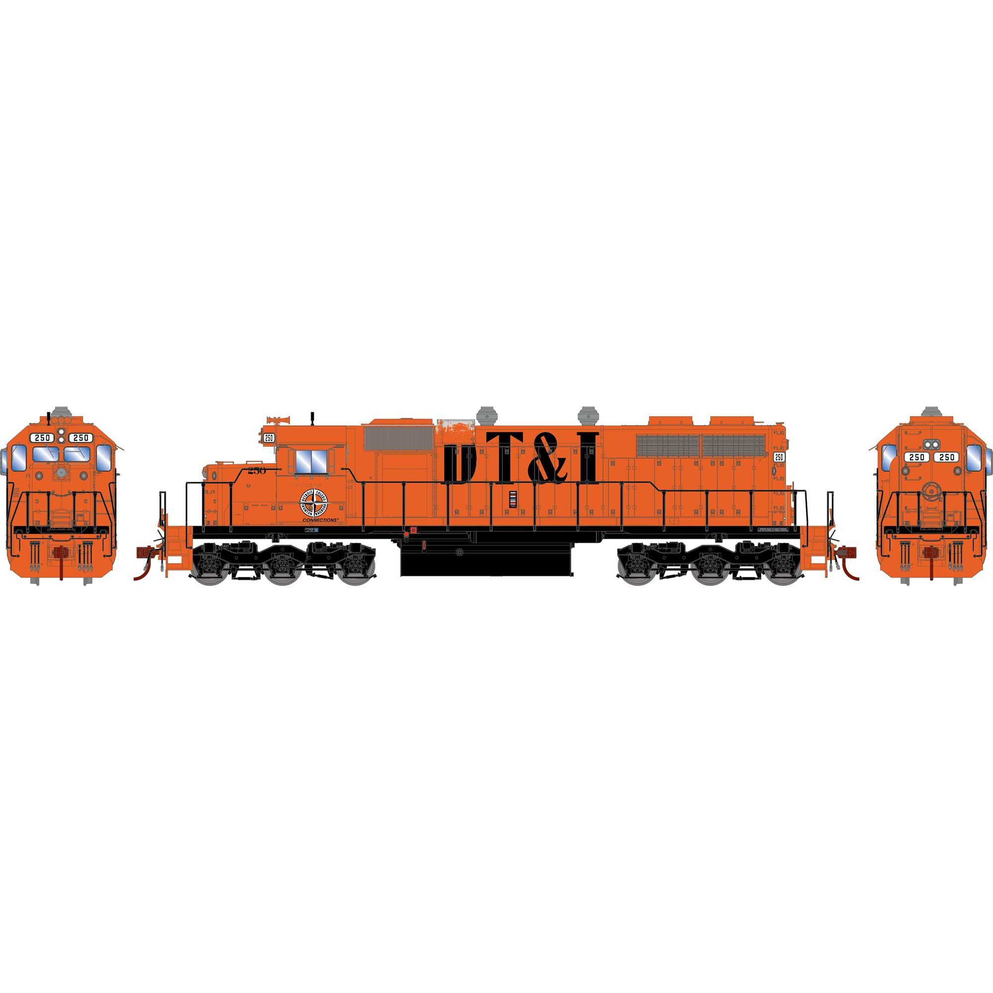 HO RTR SD38 Diesel-Electric Locomotive DT&I #250 (ATH88647)