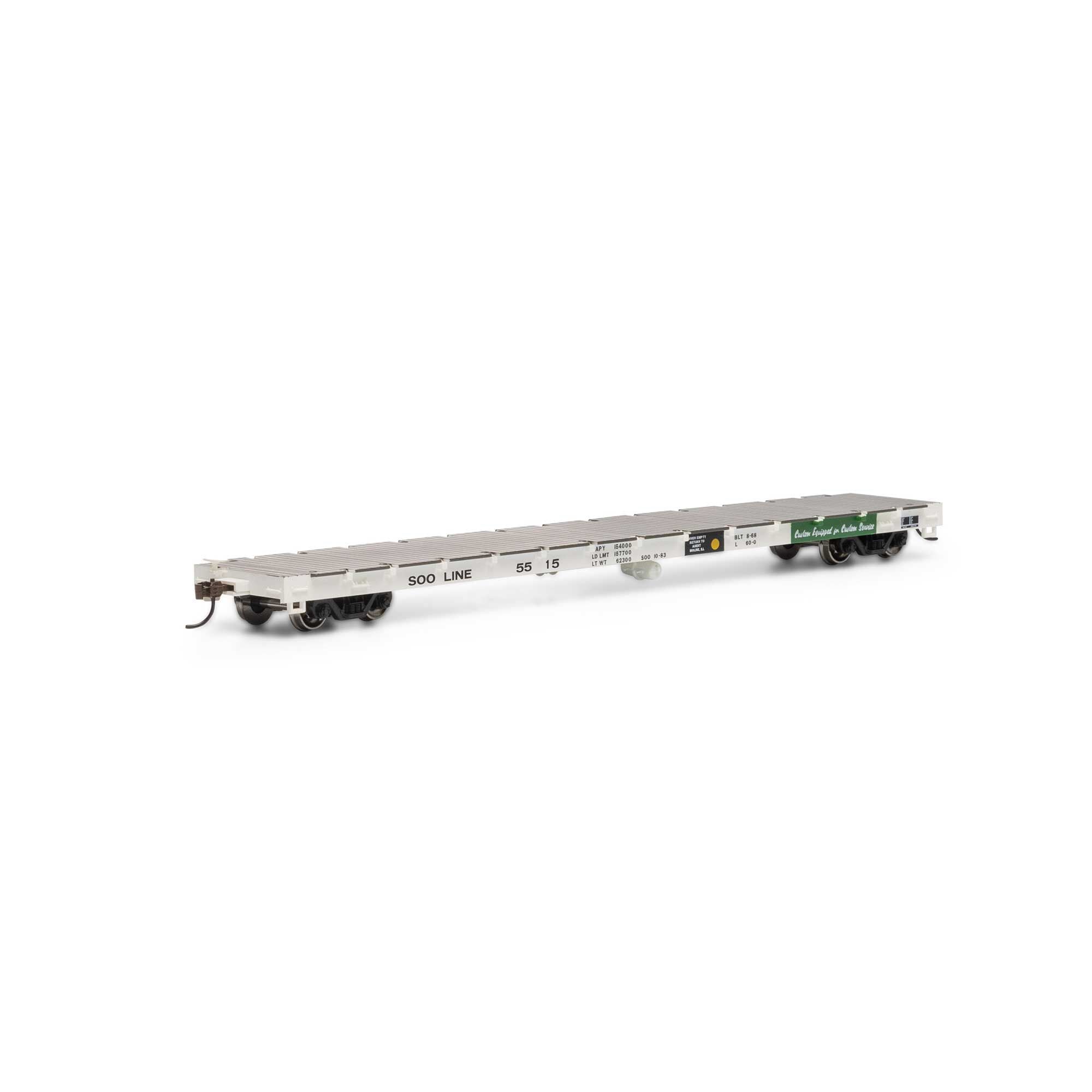 HO RTR 60' Flat Car SOO #5515 (ATH92688)