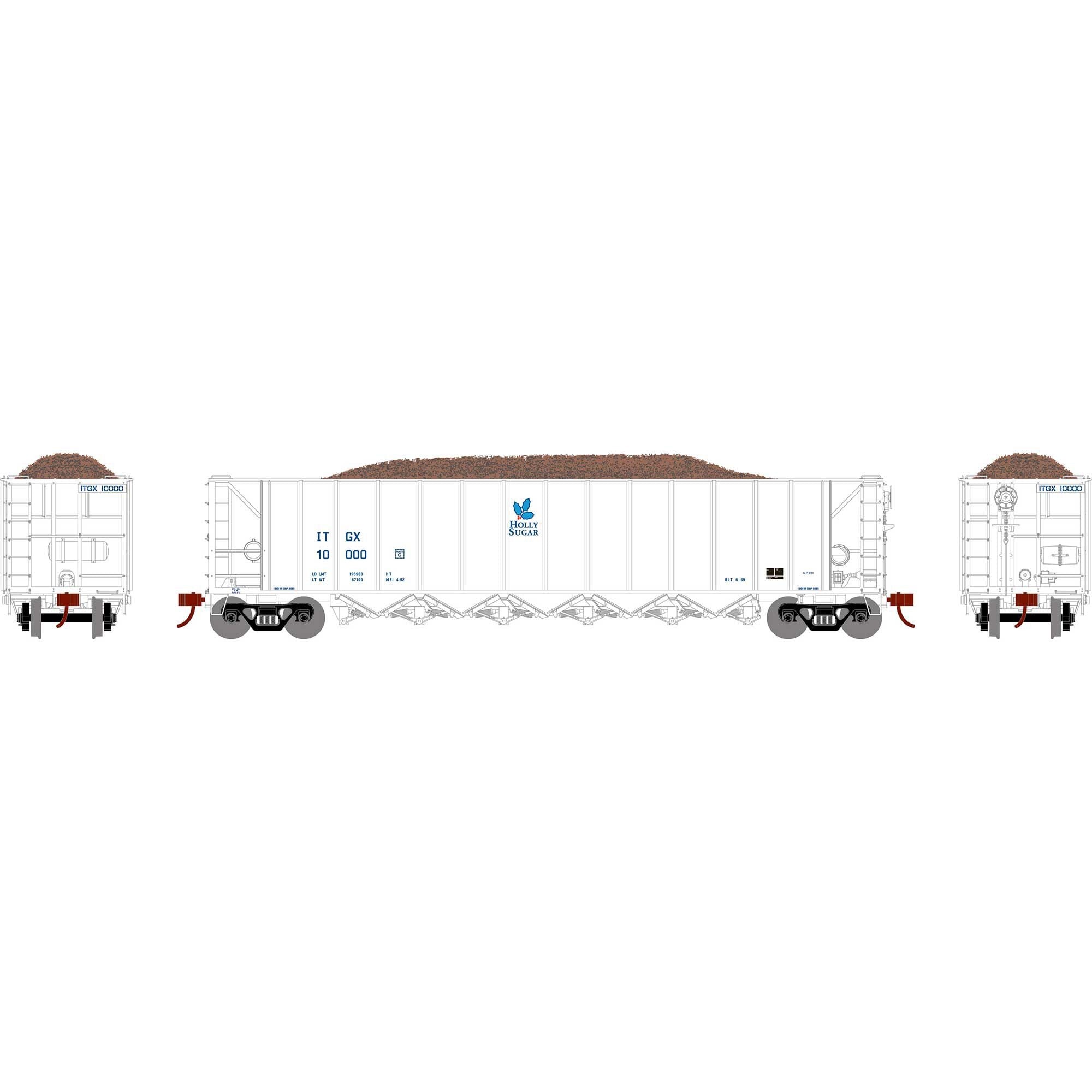 HO RTR 5 Bay Rapid Discharge Hopper ITGX White (ATH98488)
