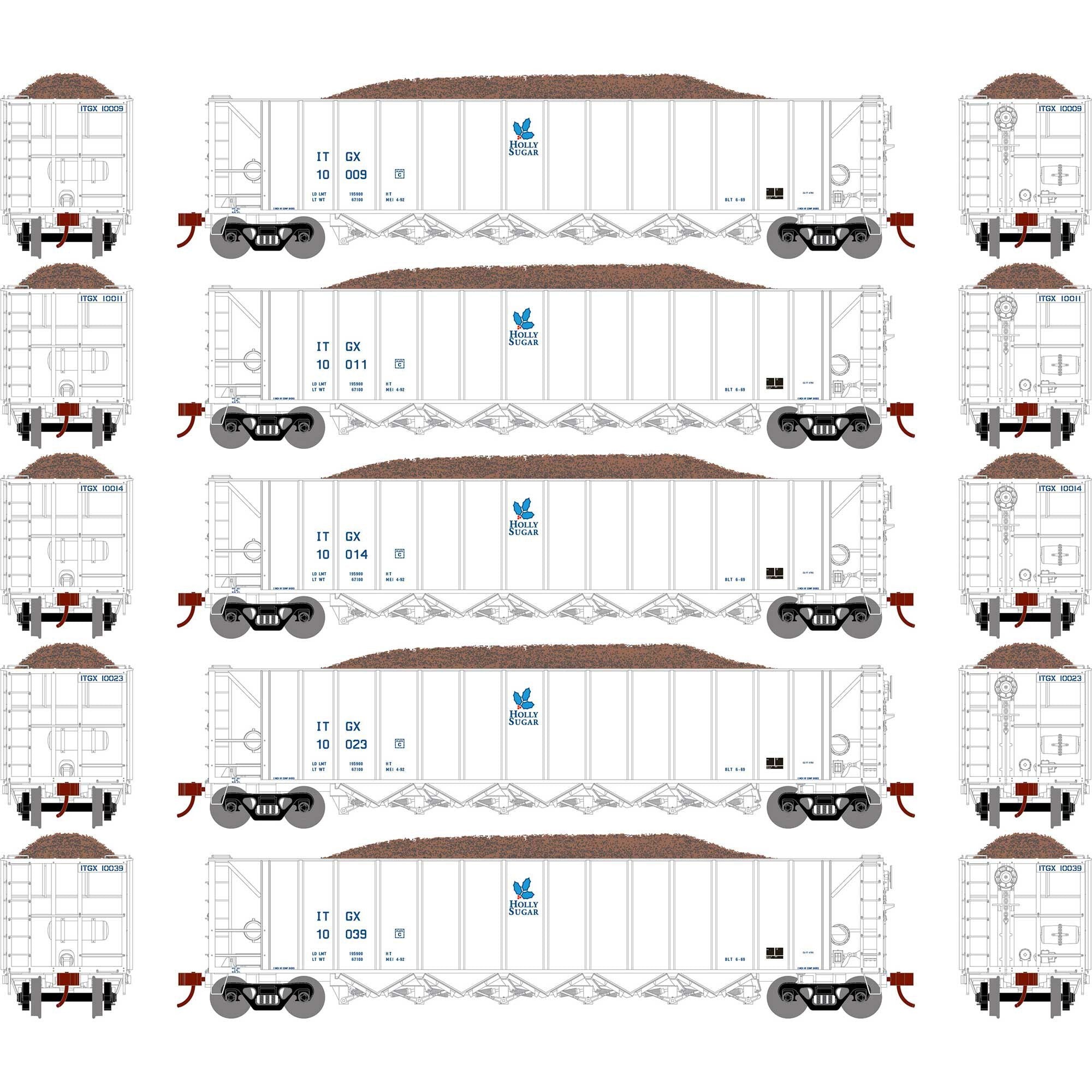 HO ITGX 5Bay Rapid Discharge Hopper Ready to Run (ATH98491)