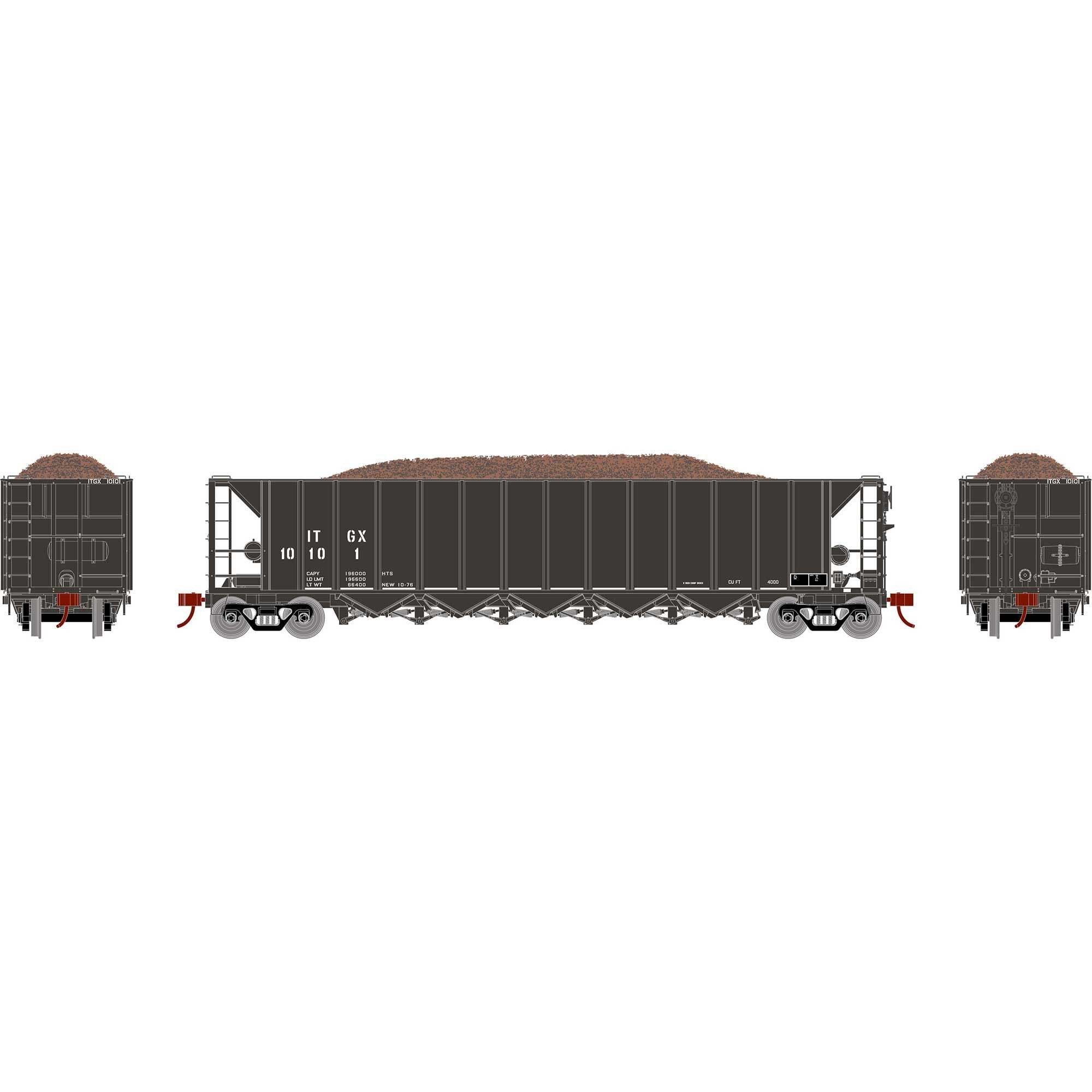 HO RTR 5-Bay Rapid Discharge Hopper ITGX (ATH98494)