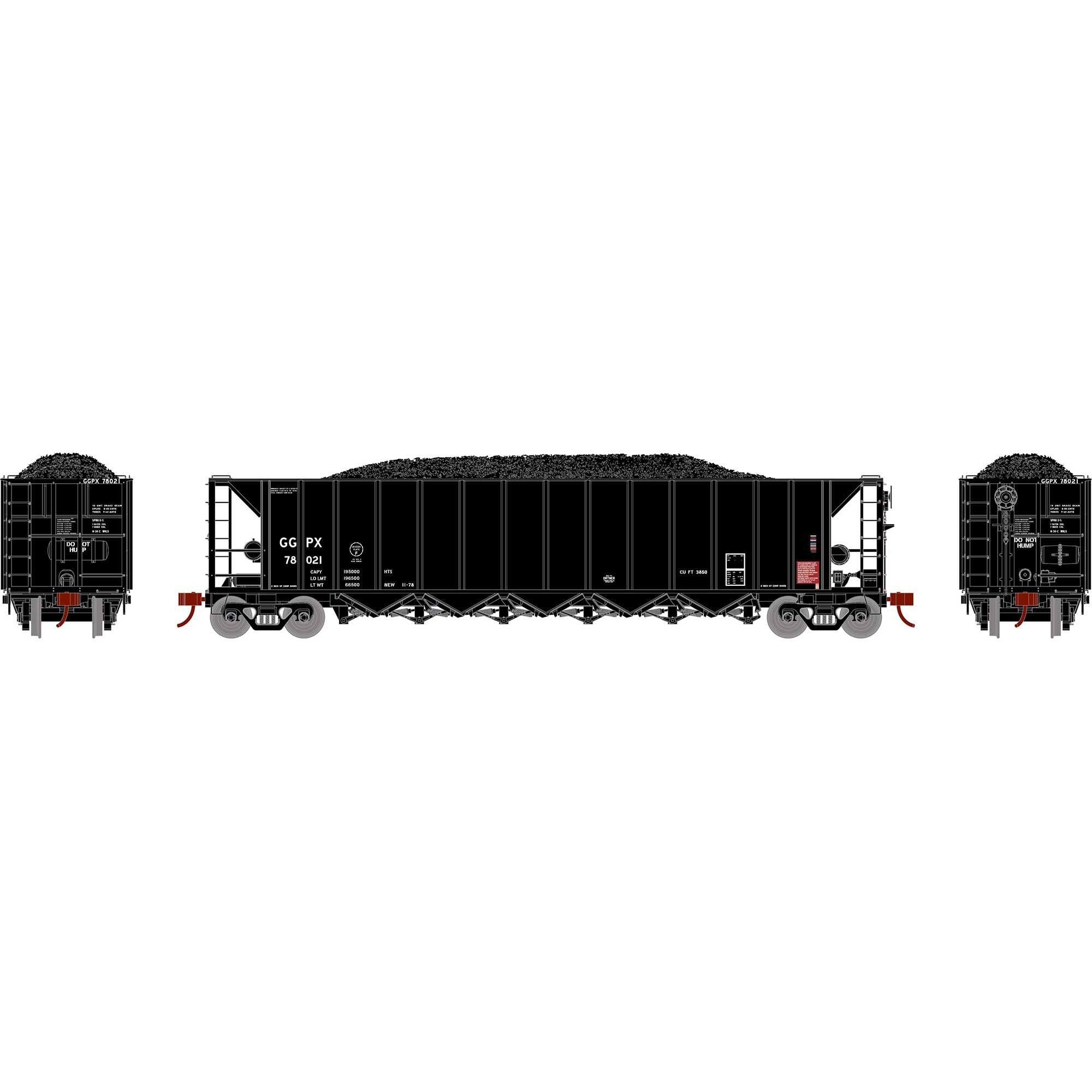 HO RTR 5-Bay Rapid Discharge Hopper GGPX 78021 (ATH98648)