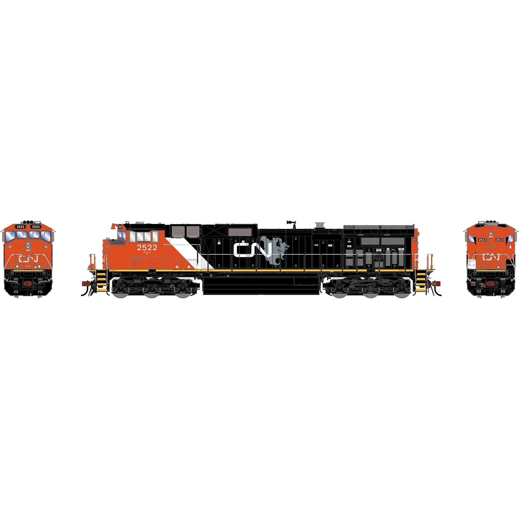 HO GE Dash 9-44CW Locomotive with DCC & Sound CN #2522 (ATHG-1227)