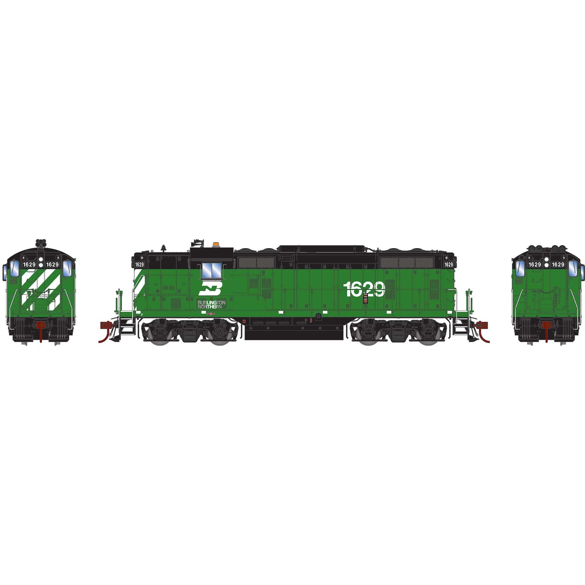 HO GP7 Locomotive with DCC and Sound, Burlington Northern #1629 (ATHG-1253)