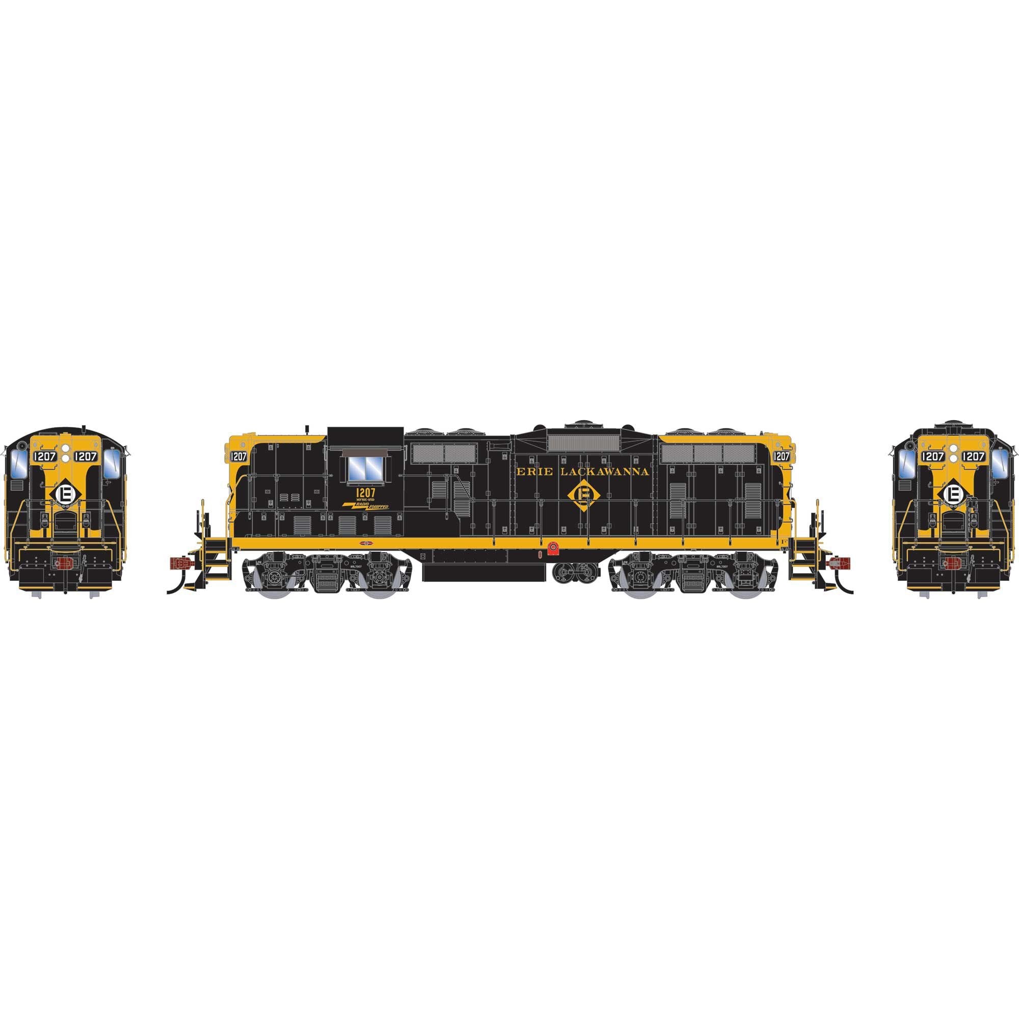 HO GP7 Locomotive with DCC and Sound EL #1207 (ATHG-1257)