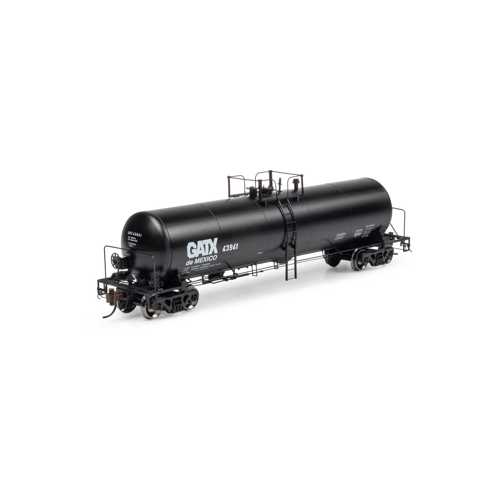 HO GATC 20K Gallon Tank Car GATX de Mexico #43941 (ATHG-1316)