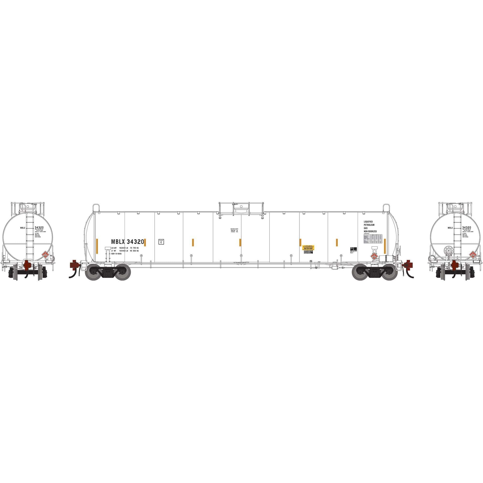 HO UTC 33K LPG Tank Car Early MBLX 34320 (ATHG-1506)