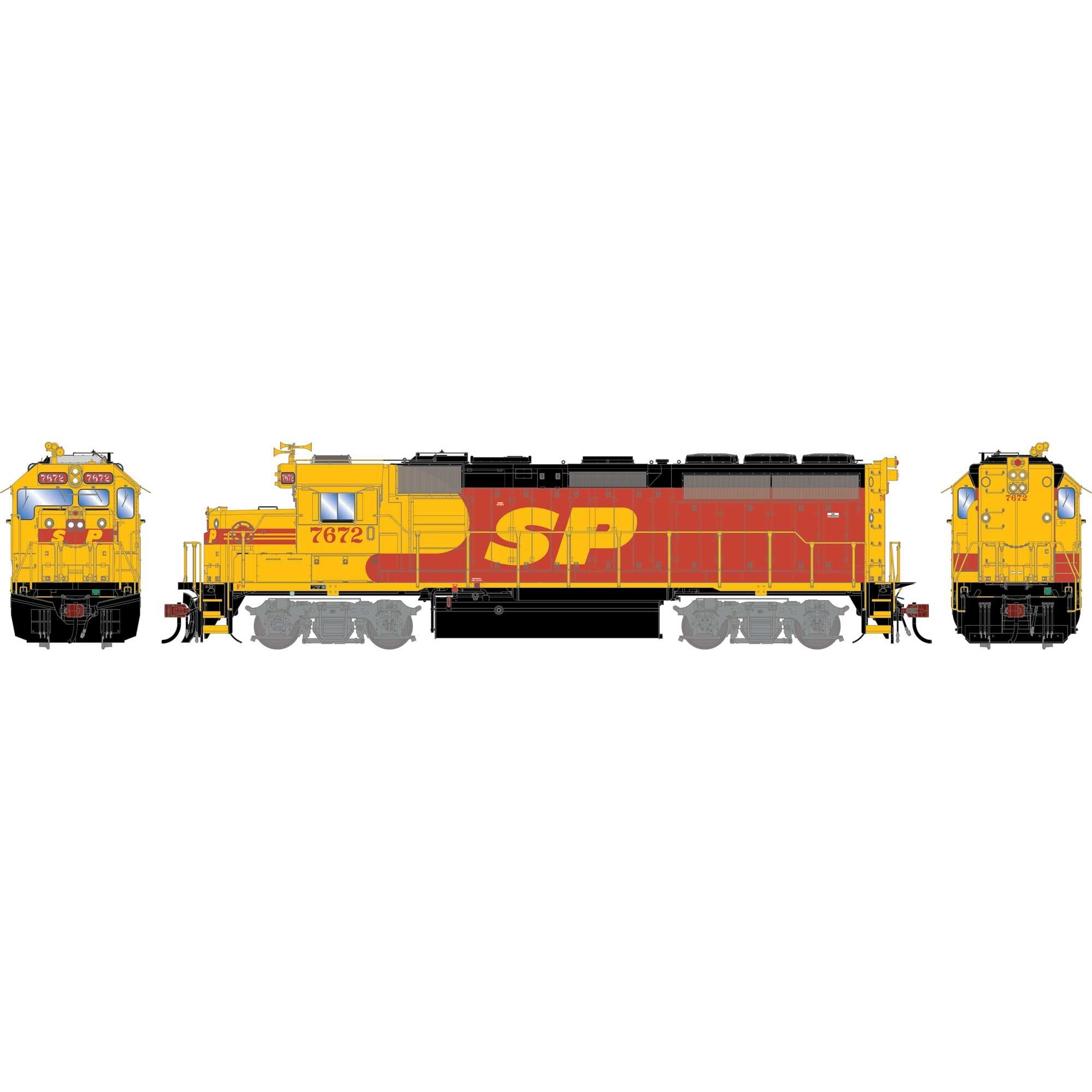 HO GP40-2 Locomotive with DCC & Sound, SP Kodachrome #7672 (ATHG-1756)