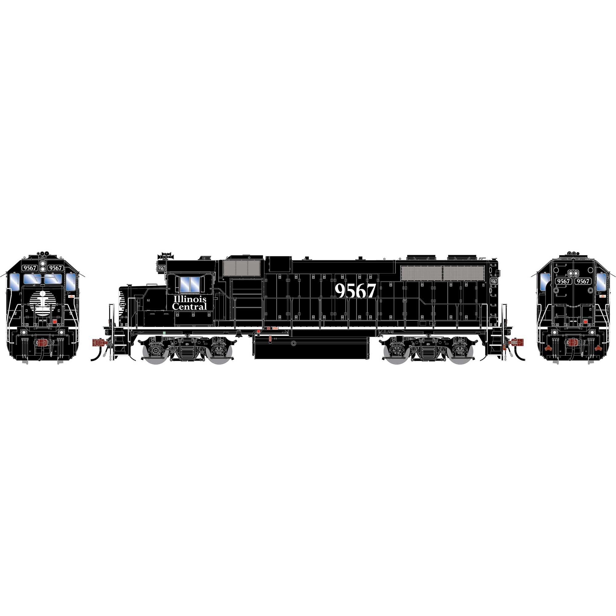 HO GP38-2 Locomotive IC #9567 (ATHG-1810)
