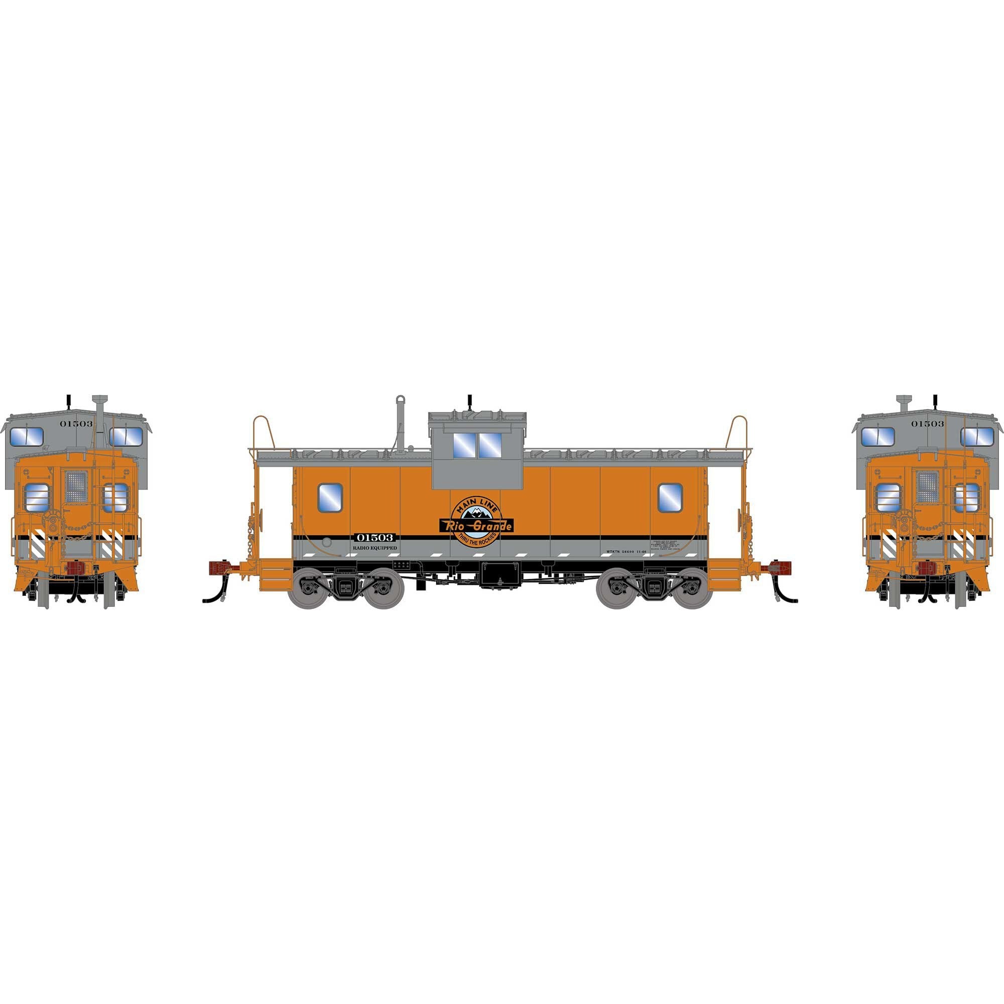 HO GEN ICC Wide-Vision Caboose DRGW #01503 (ATHG-1870)