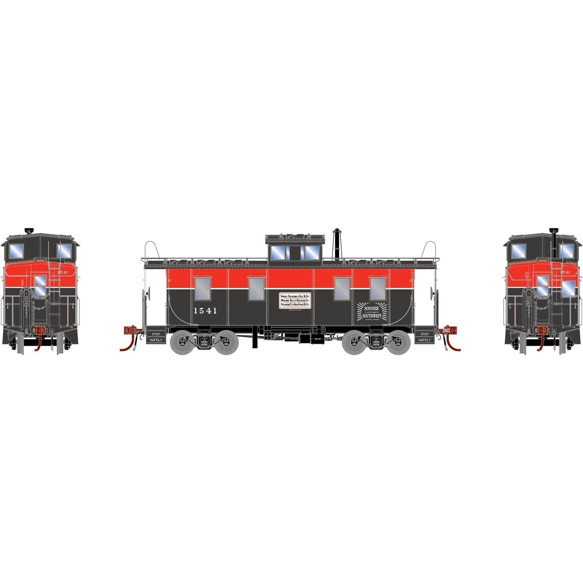 HO GEN ICC Cupola Caboose with Lights and Sound (ATHG-1955)
