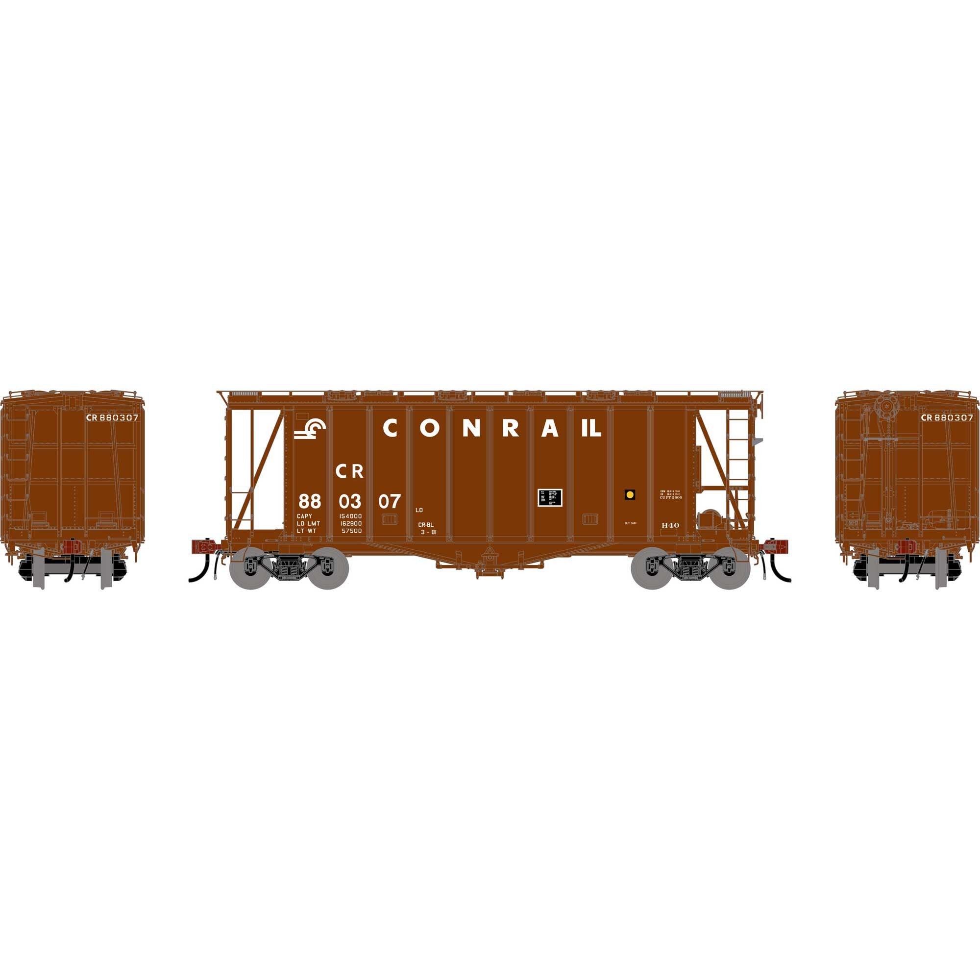 HO GEN GATC 2600 Airslide Covered Hopper (ATHG-2122)