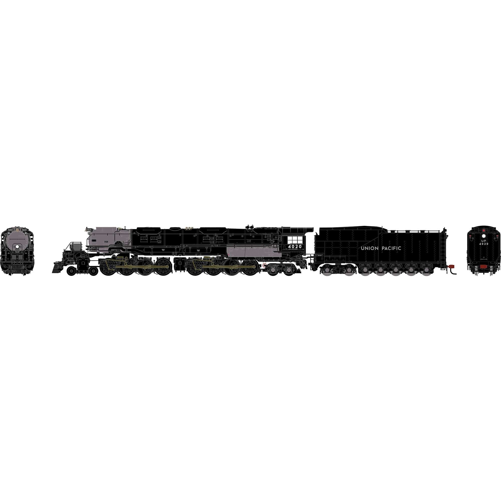 HO GEN 4-8-8-4 Big Boy Locomotive with DCC and Sound UP #4020 (ATHG-2206)