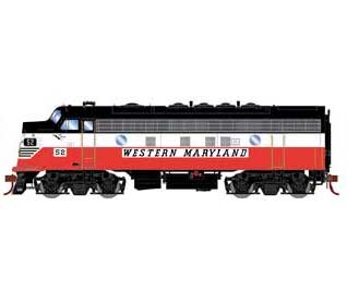 Athearn Genesis G19553 HO Scale F7A Western Maryland WM 52 DCC Sound