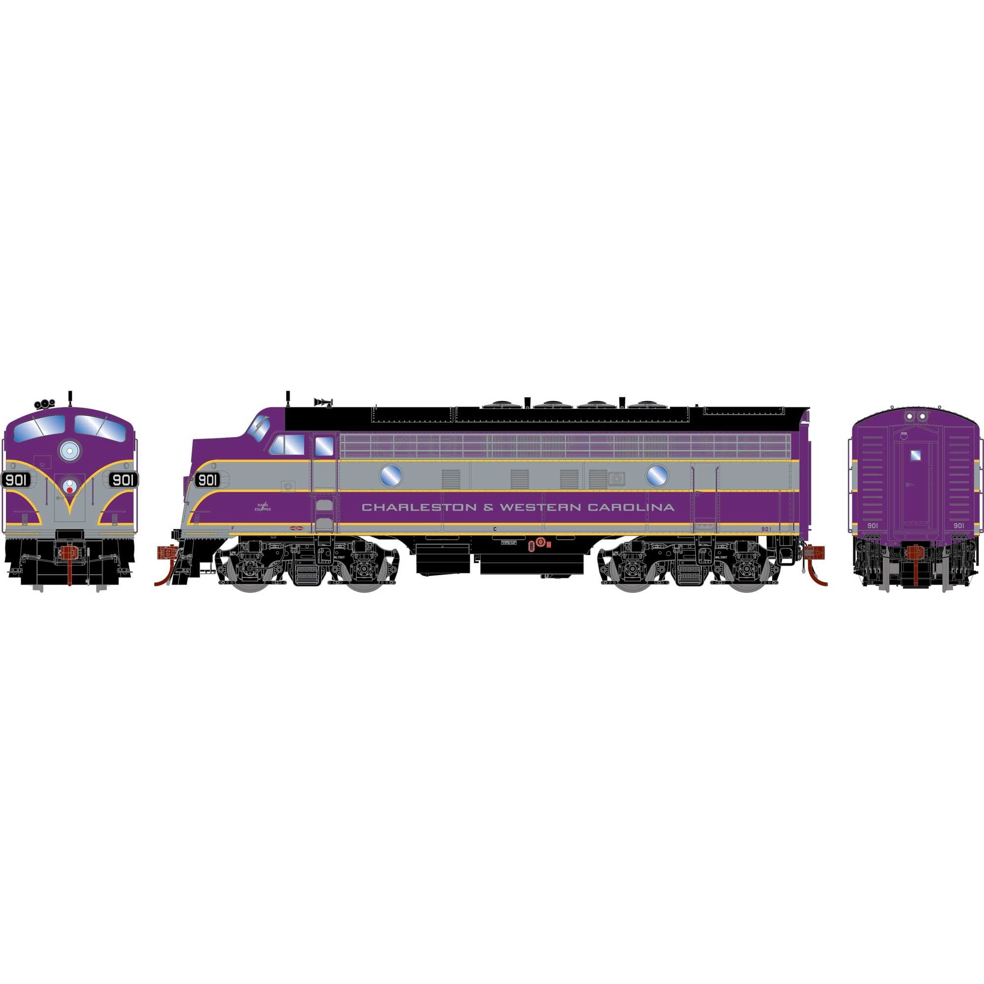 HO F7A Locomotive C&WC #901 (ATHG19587)