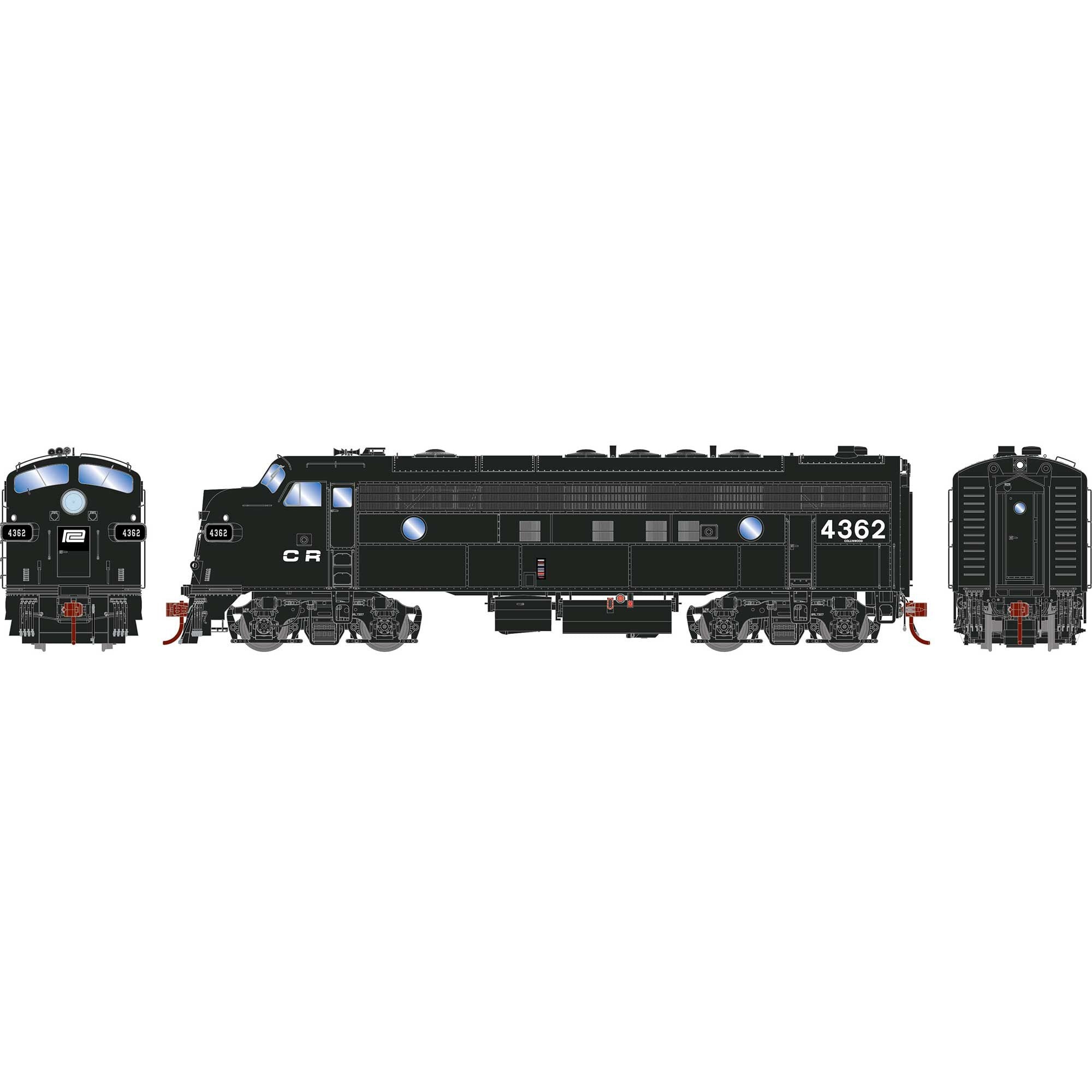 HO FP7 Locomotive CR #4362 (ATHG19596)