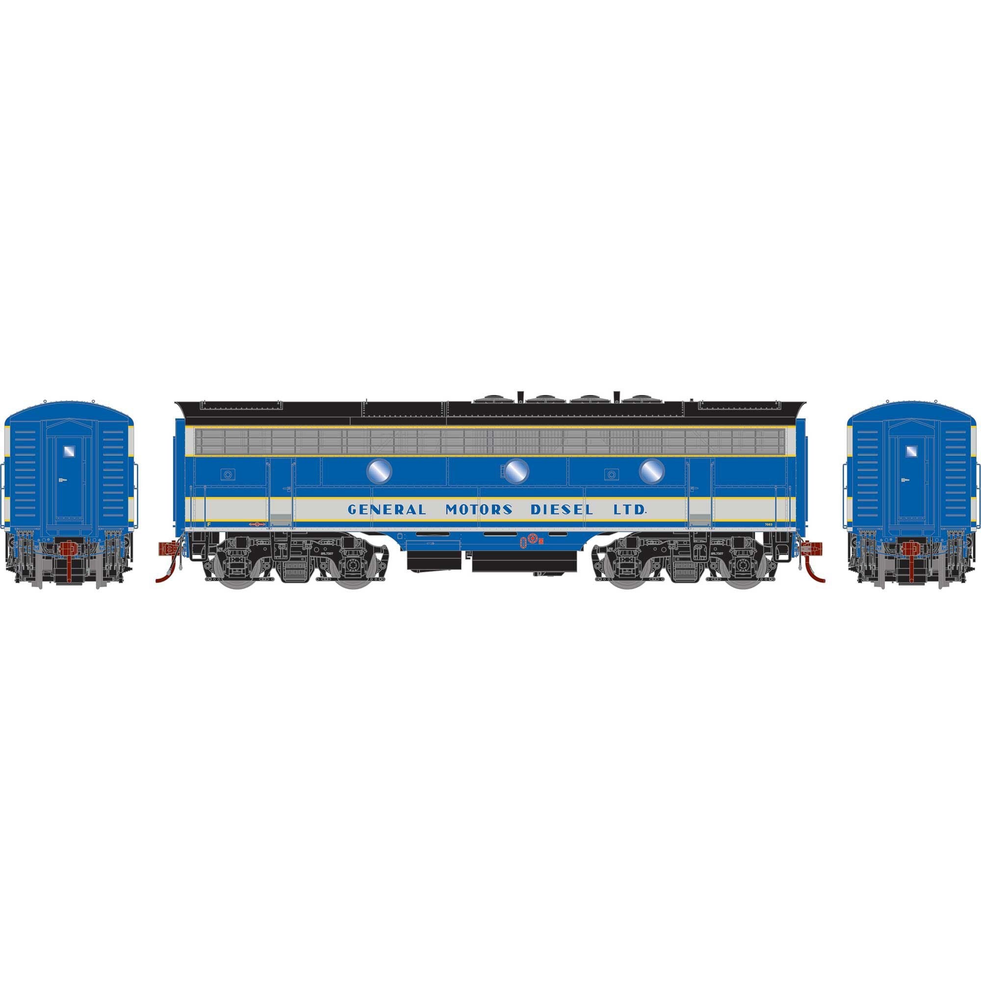 HO F7B Locomotive EMD Demo #7003 (ATHG19599)