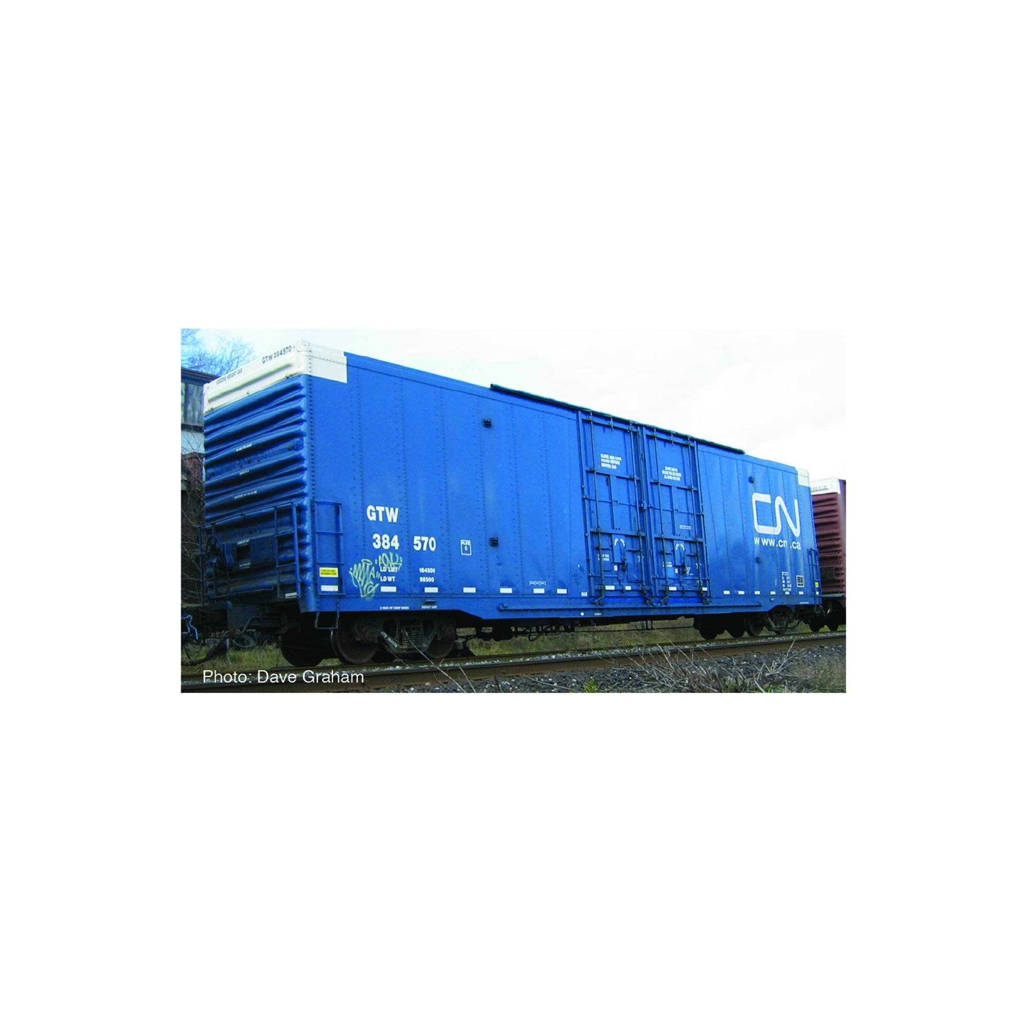 HO 60' Texarkana Rebuilt XB-172 CN-GTW Blue Model (ATHG26874)