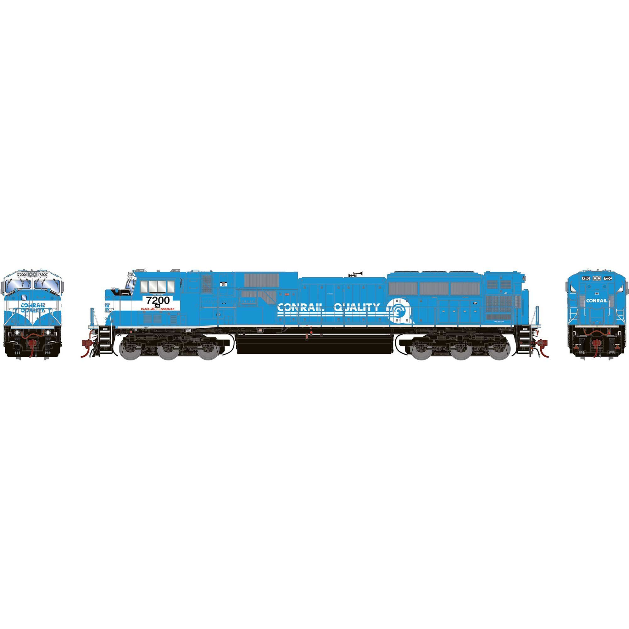 HO G2 SD80MAC Ex-CR NS #7200 Locomotive (ATHG28083)