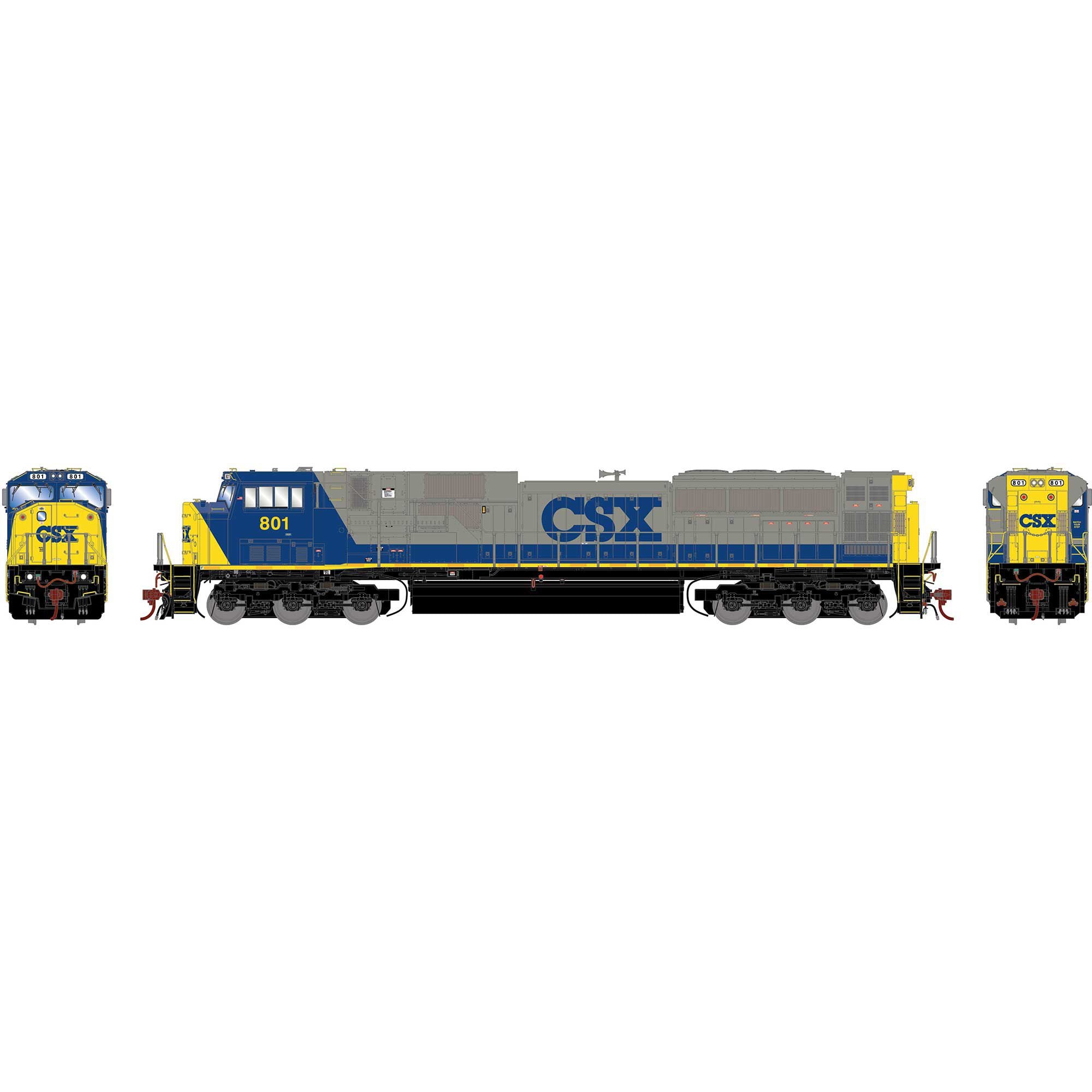 HO G2 SD80MAC CSXT/YN2 #801 Locomotive (ATHG28086)