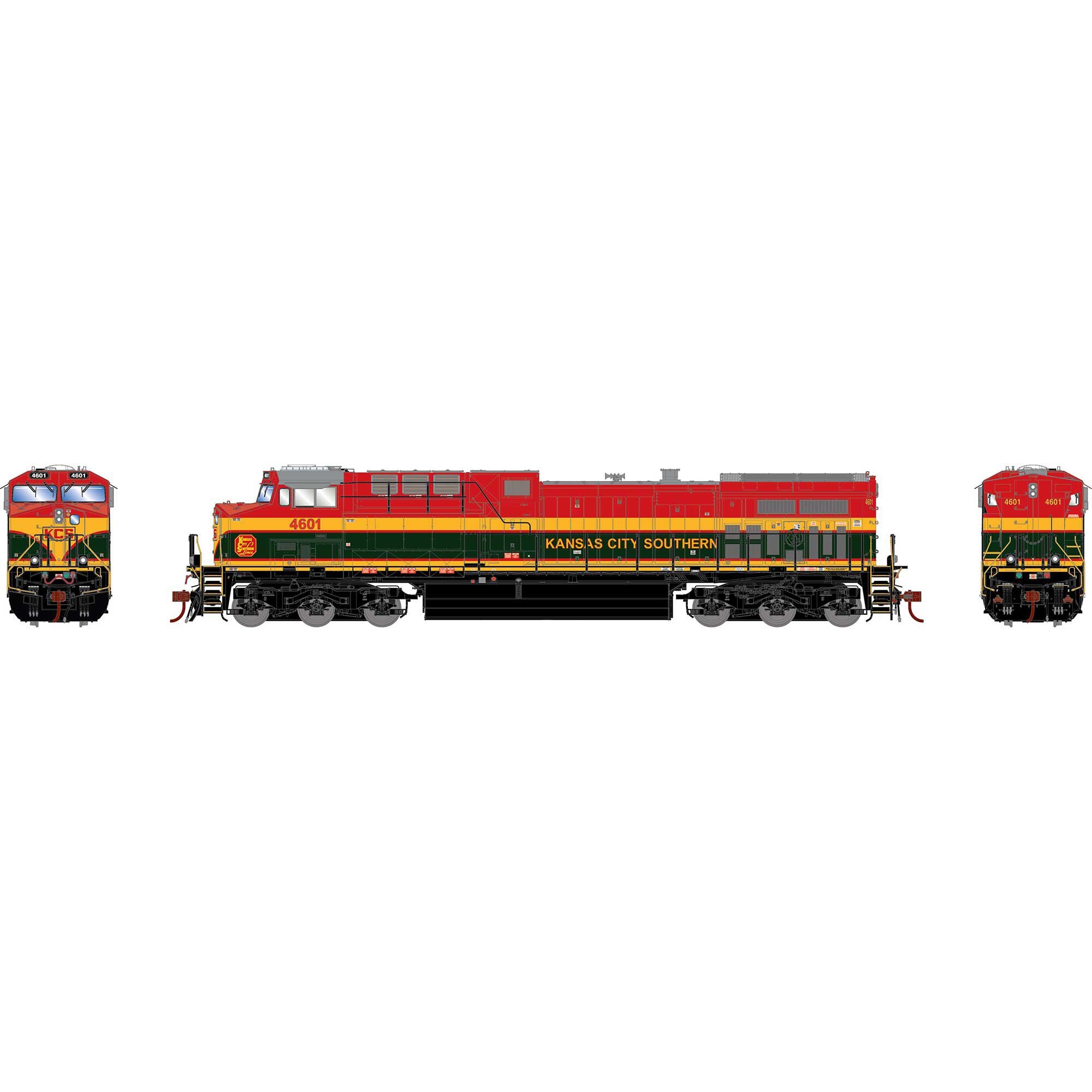 HO G2 AC4400CW KCS #4601 Model Locomotive (ATHG31554)