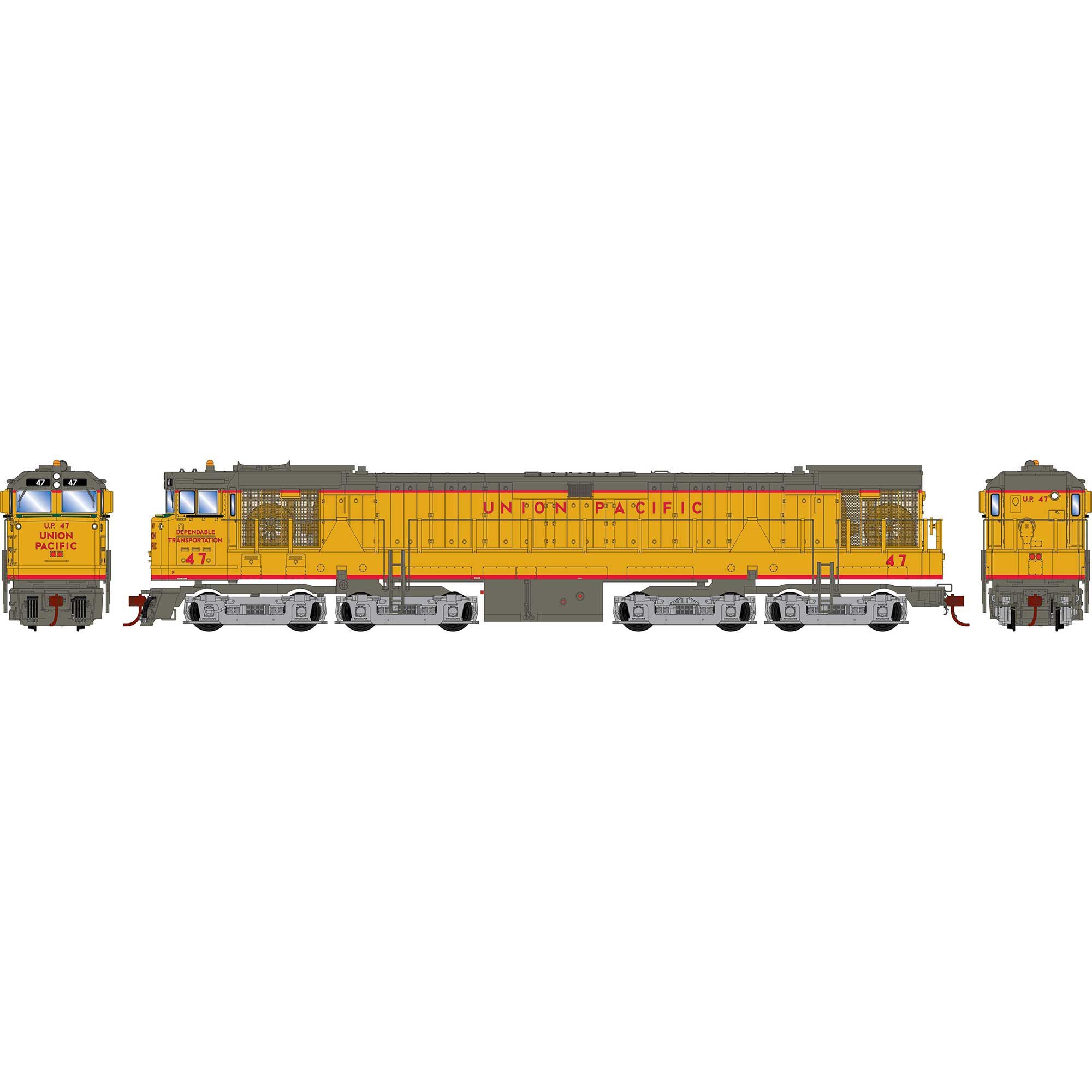 HO U50 Locomotive Union Pacific #47 (ATHG41076)