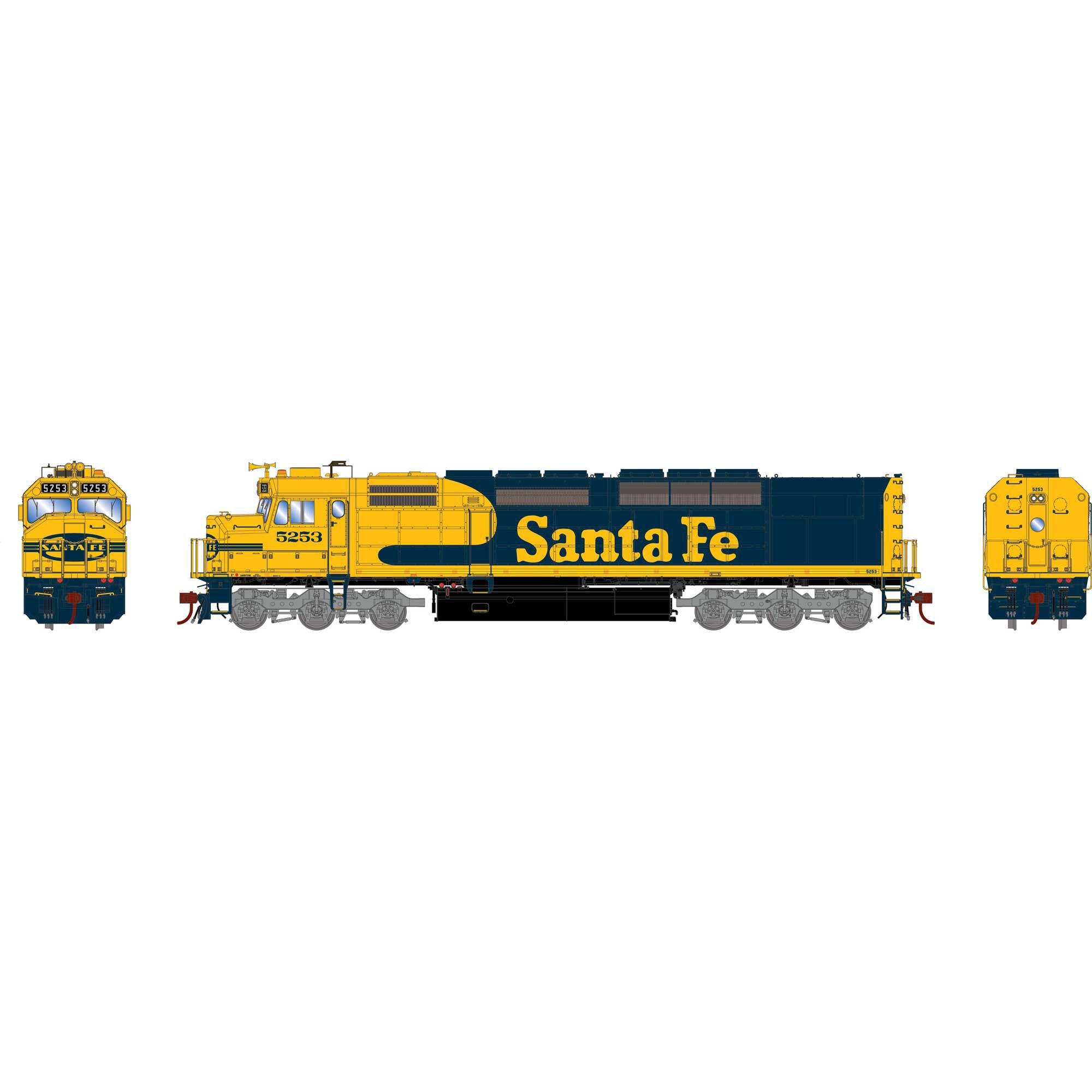 HO SDP40F Locomotive ATSF #5253 (ATHG64122)