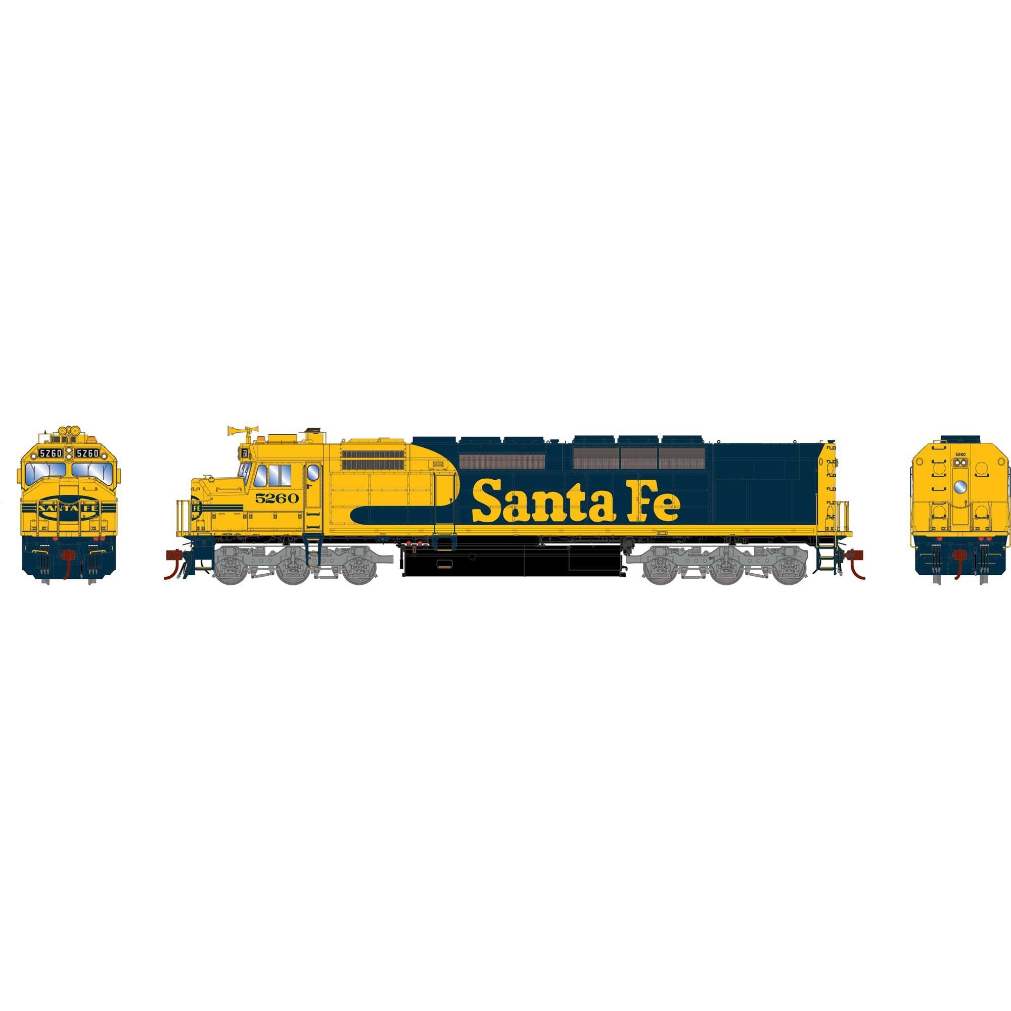 HO SDP40F Locomotive ATSF #5260 (ATHG64124)