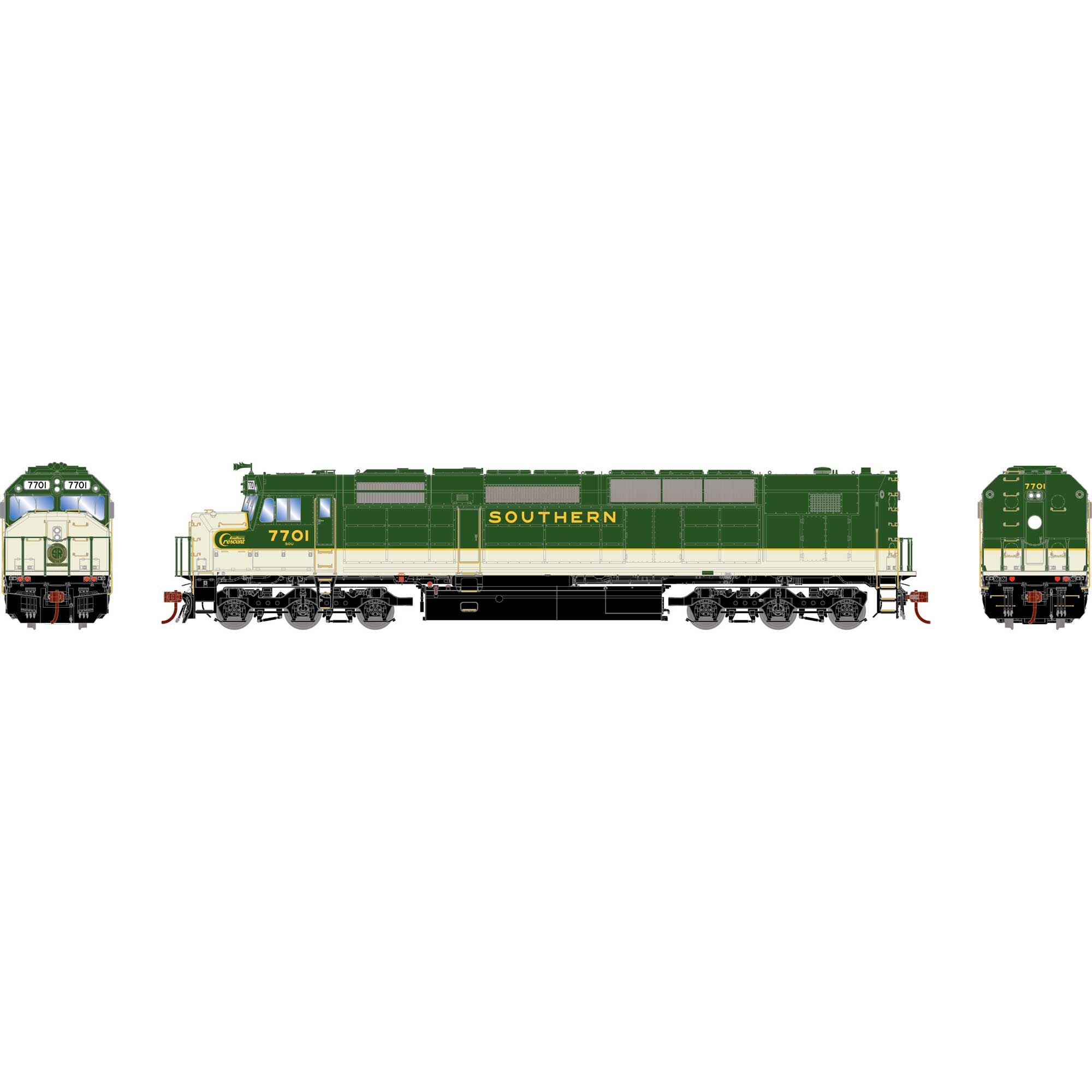 HO SDP40F Locomotive SOU #7701 (ATHG64128)