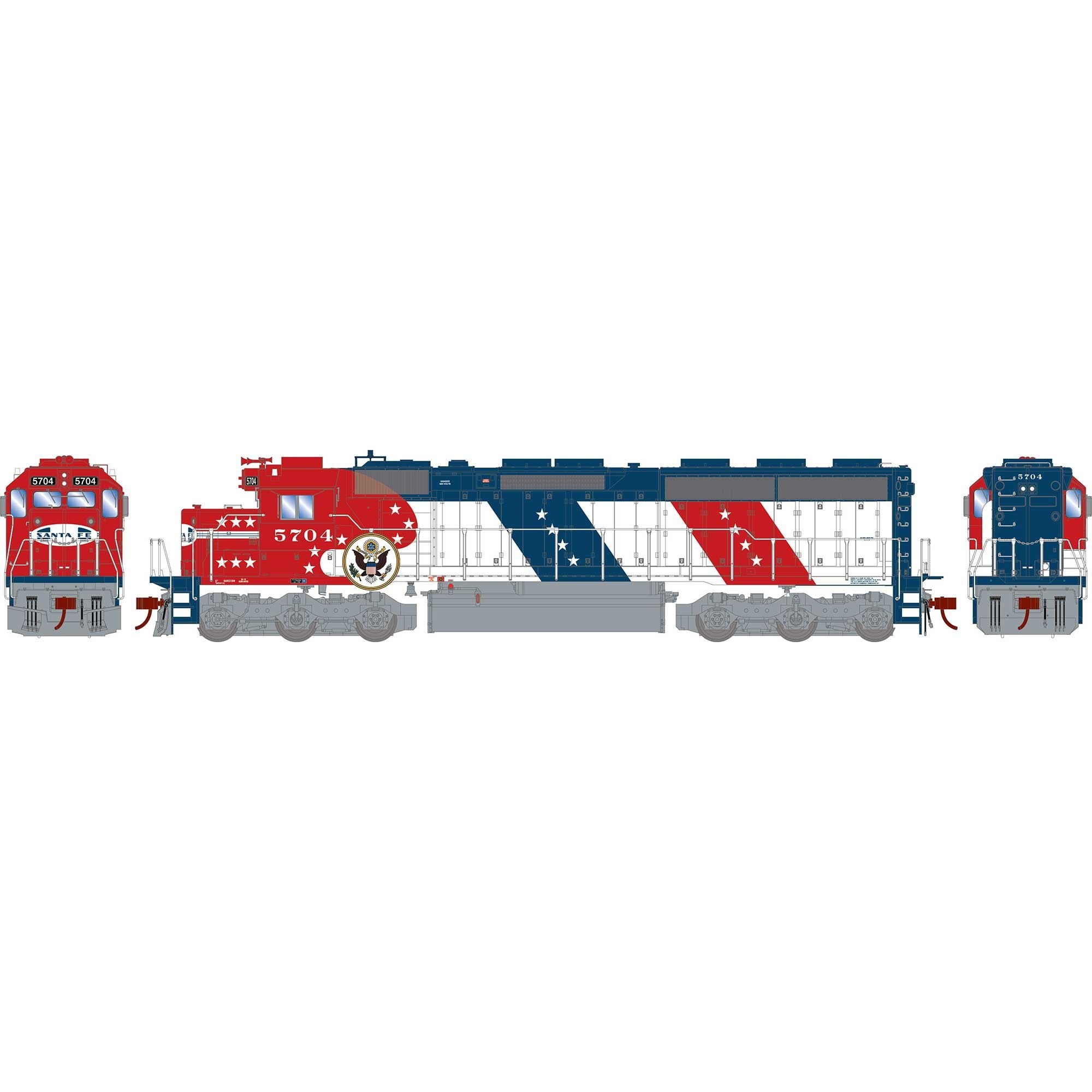 HO SD45-2 DCC & Sound Santa Fe Bicentennial #5704 (ATHG65808)