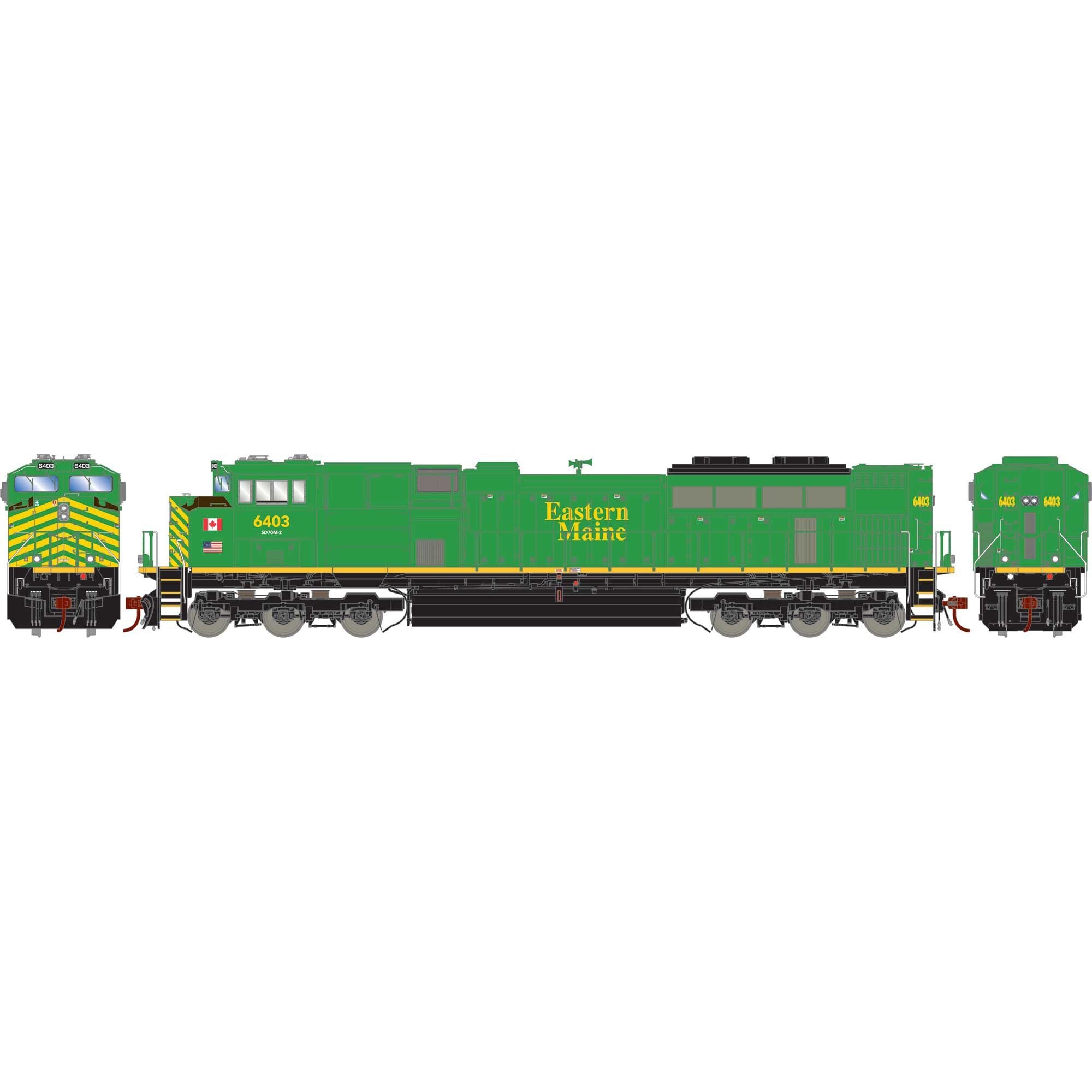 HO SD70M-2 Locomotive Eastern Maine NBSR #6403 (ATHG75568)