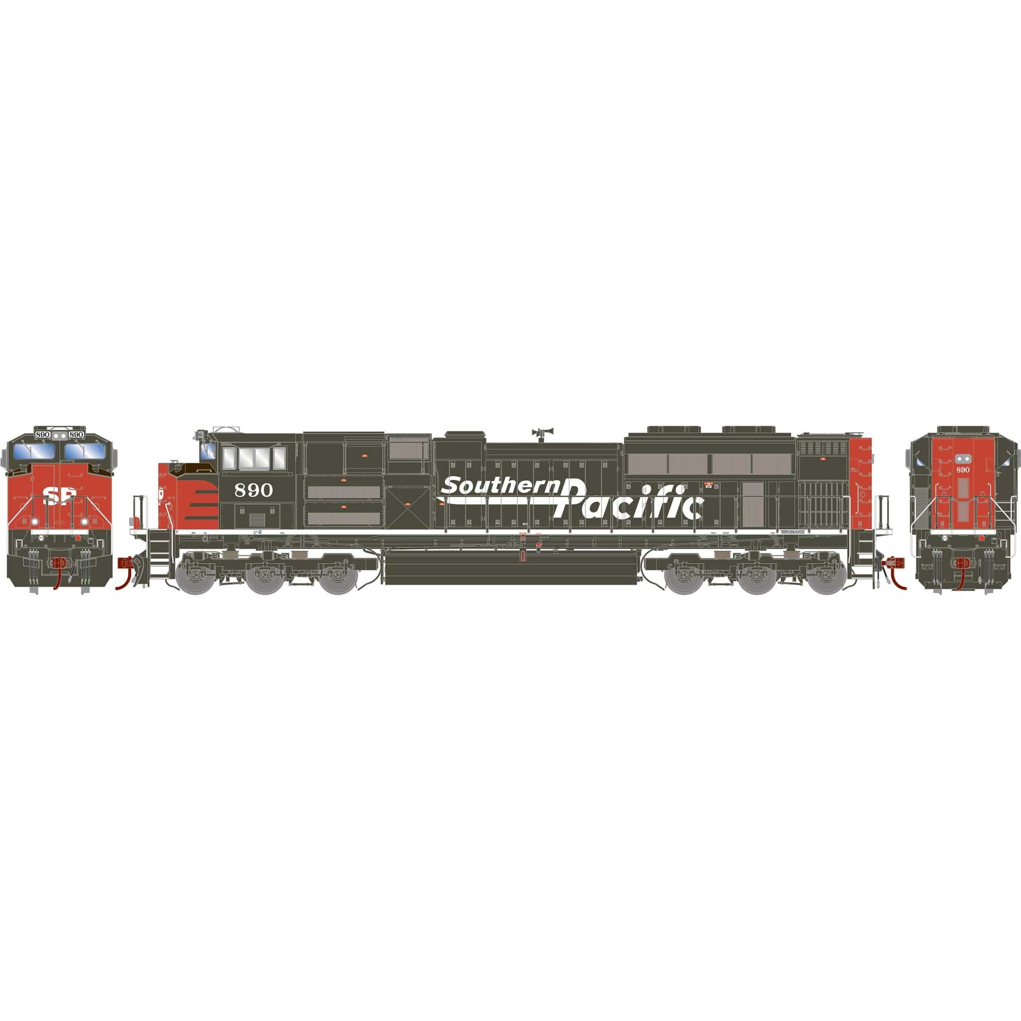 HO SD70ACe Locomotive with DCC and Sound SP #890 (ATHG75659)