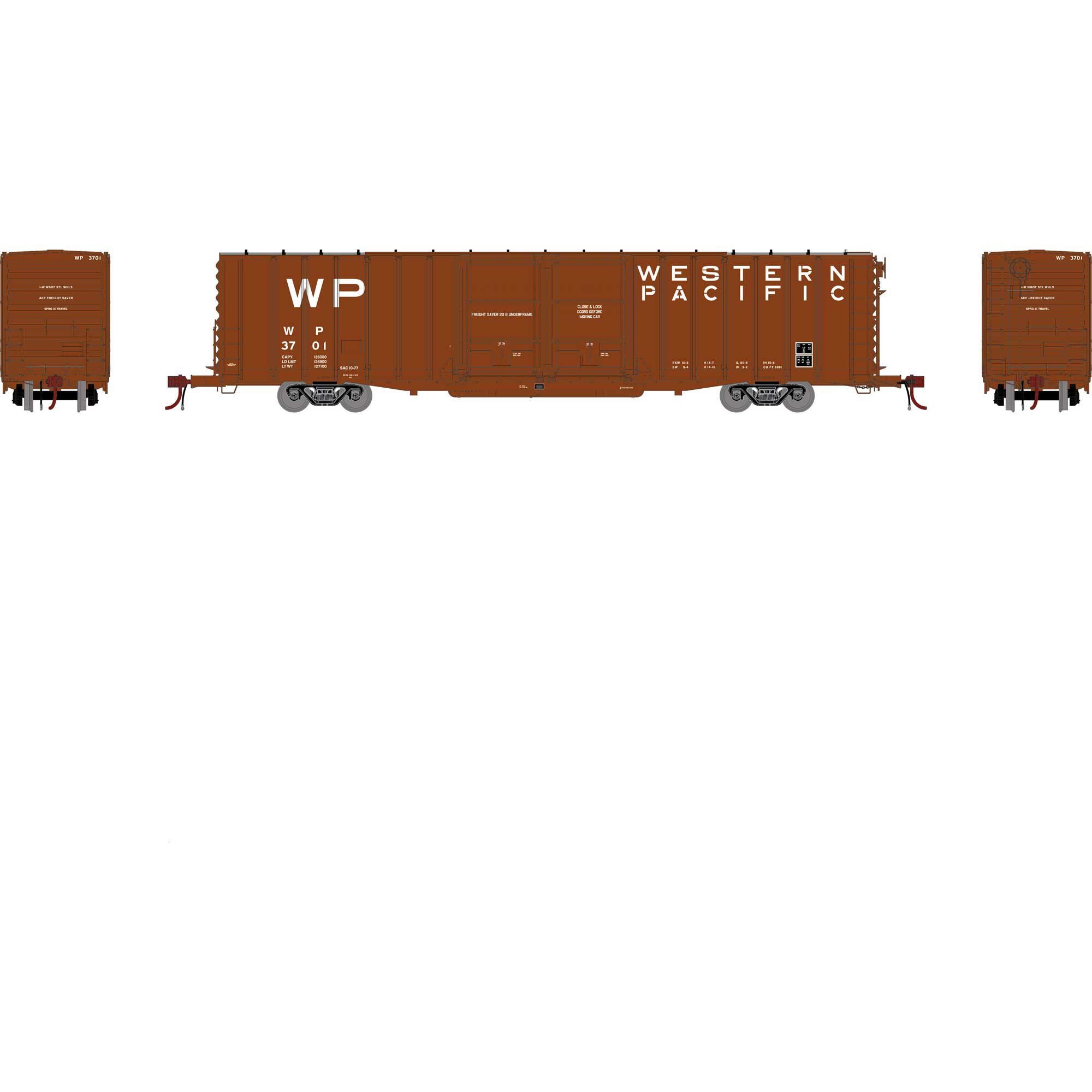 HO 60' PS Auto Box, WP #3701 Plastic Model Kit (ATHG75897)