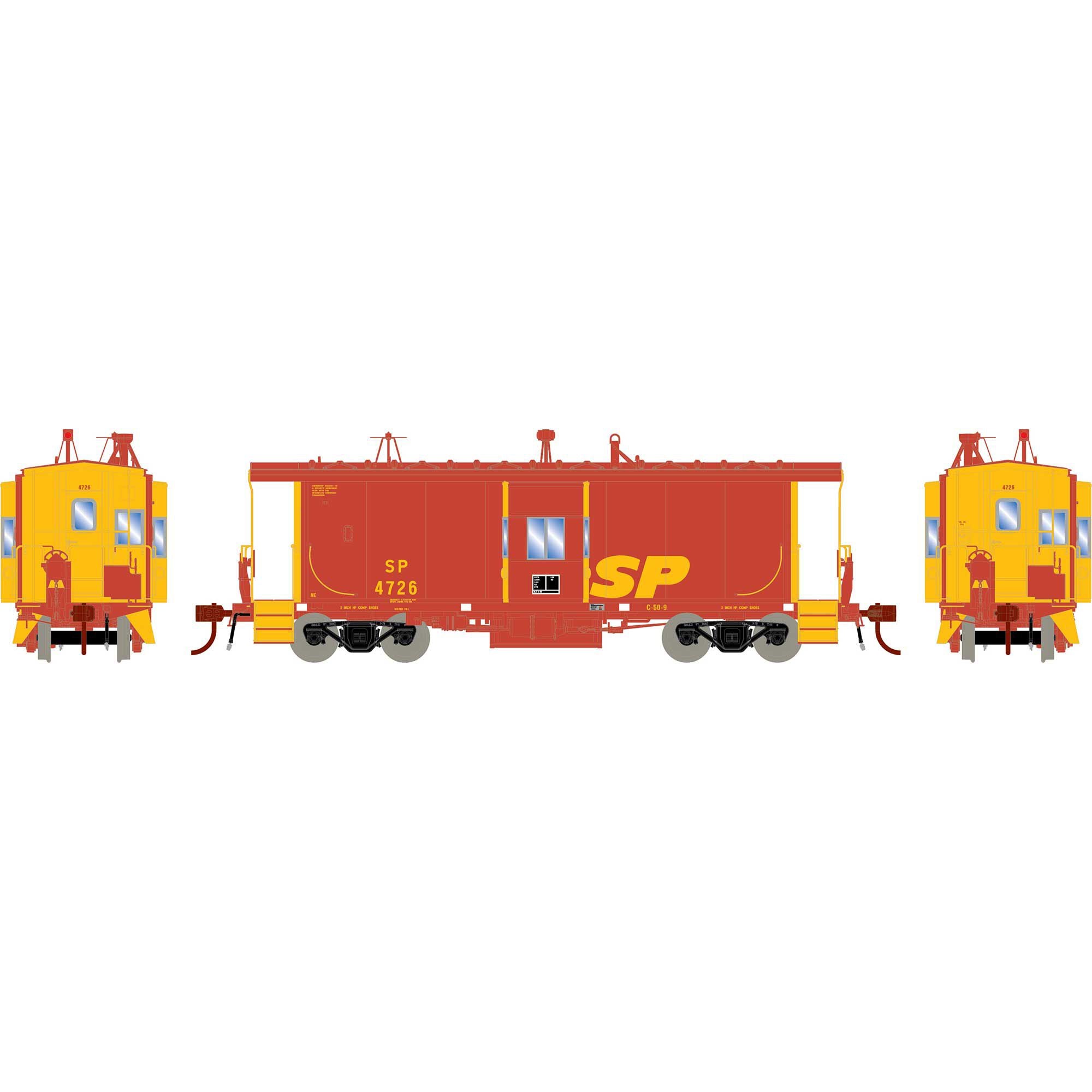 HO Bay Window Caboose with Lights and Sound SP/Koda 4726 (ATHG78396)