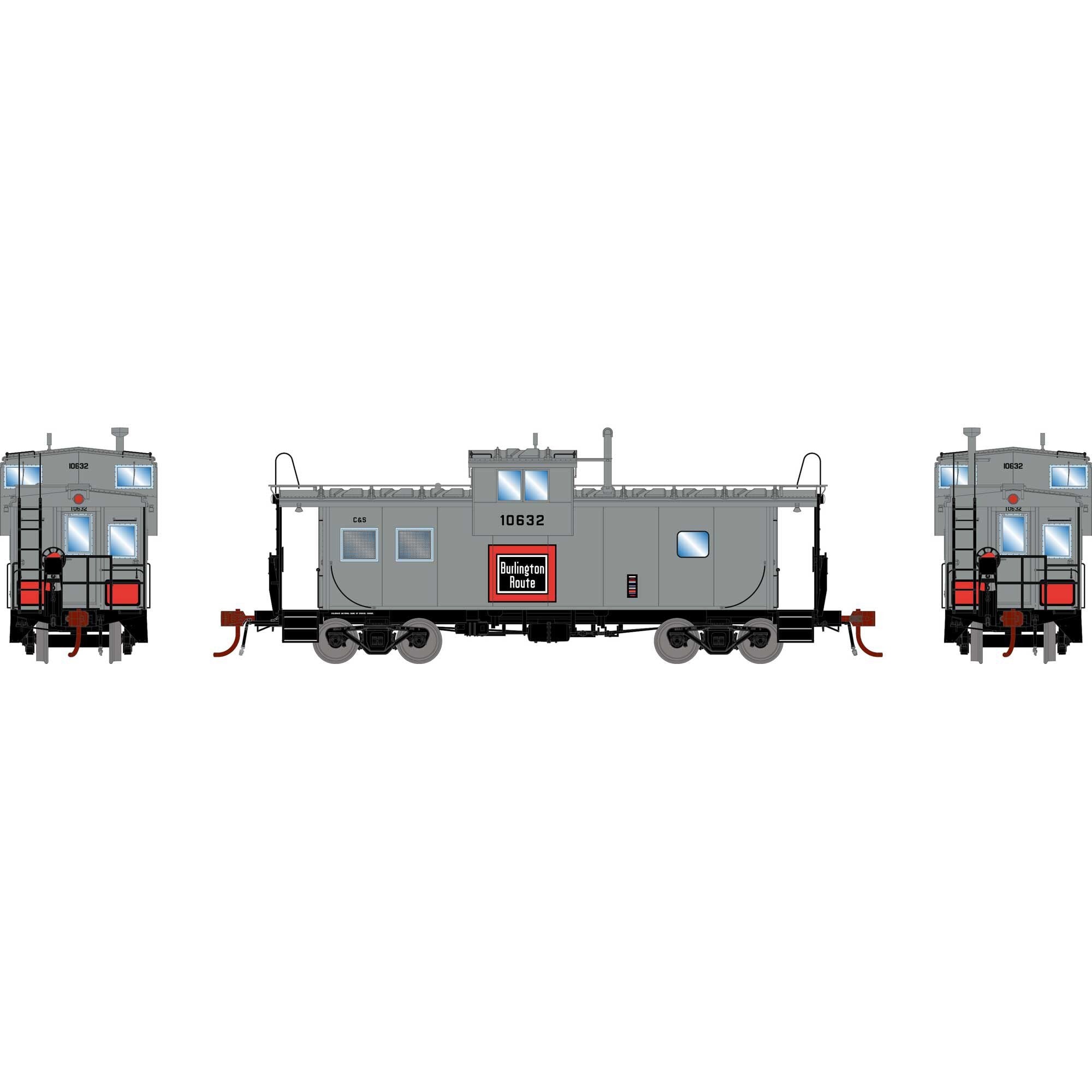HO ICC Caboose with Lights, C&S #10632 (ATHG78570)