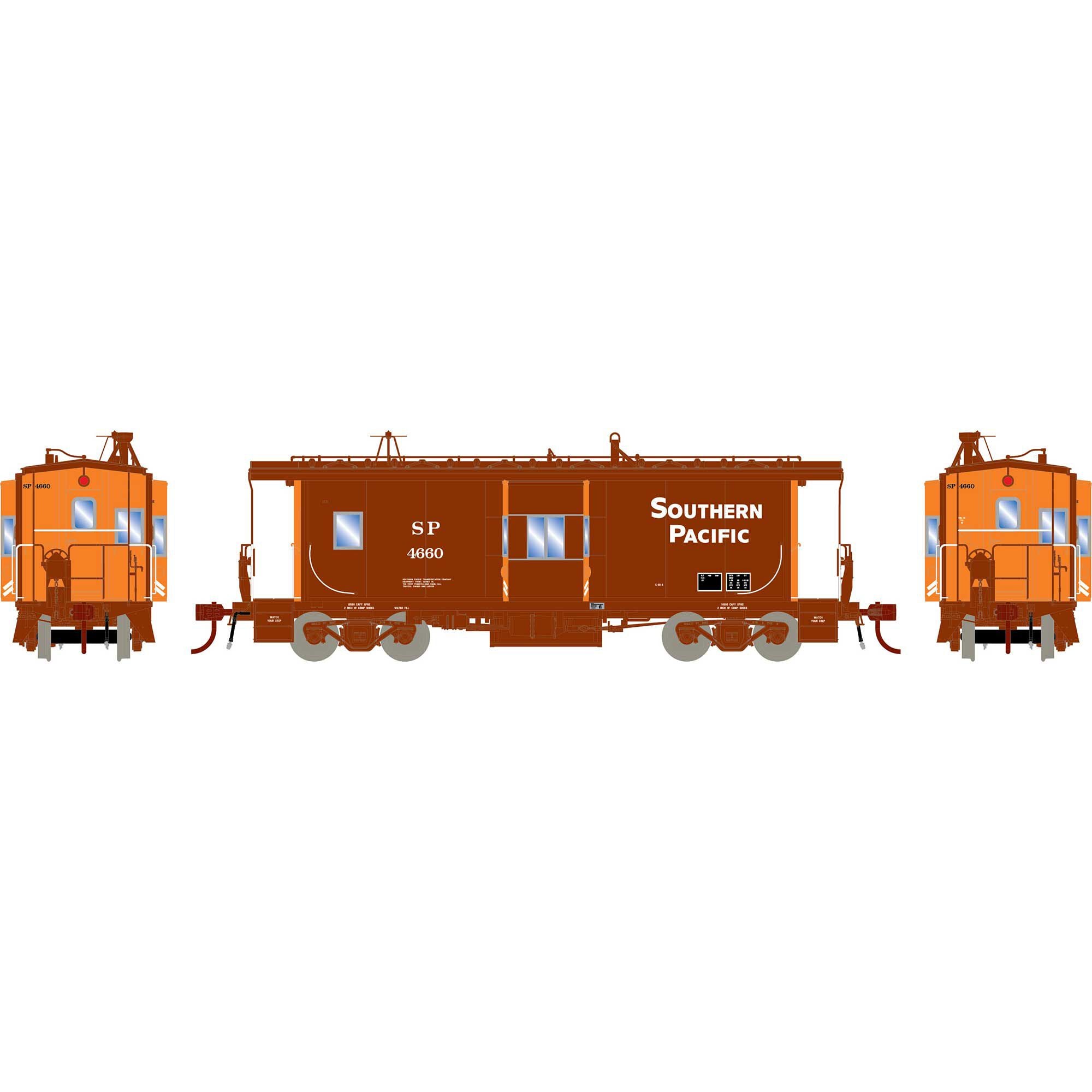 HO Bay Window Caboose with Lights, SP #4660 (ATHG78592)