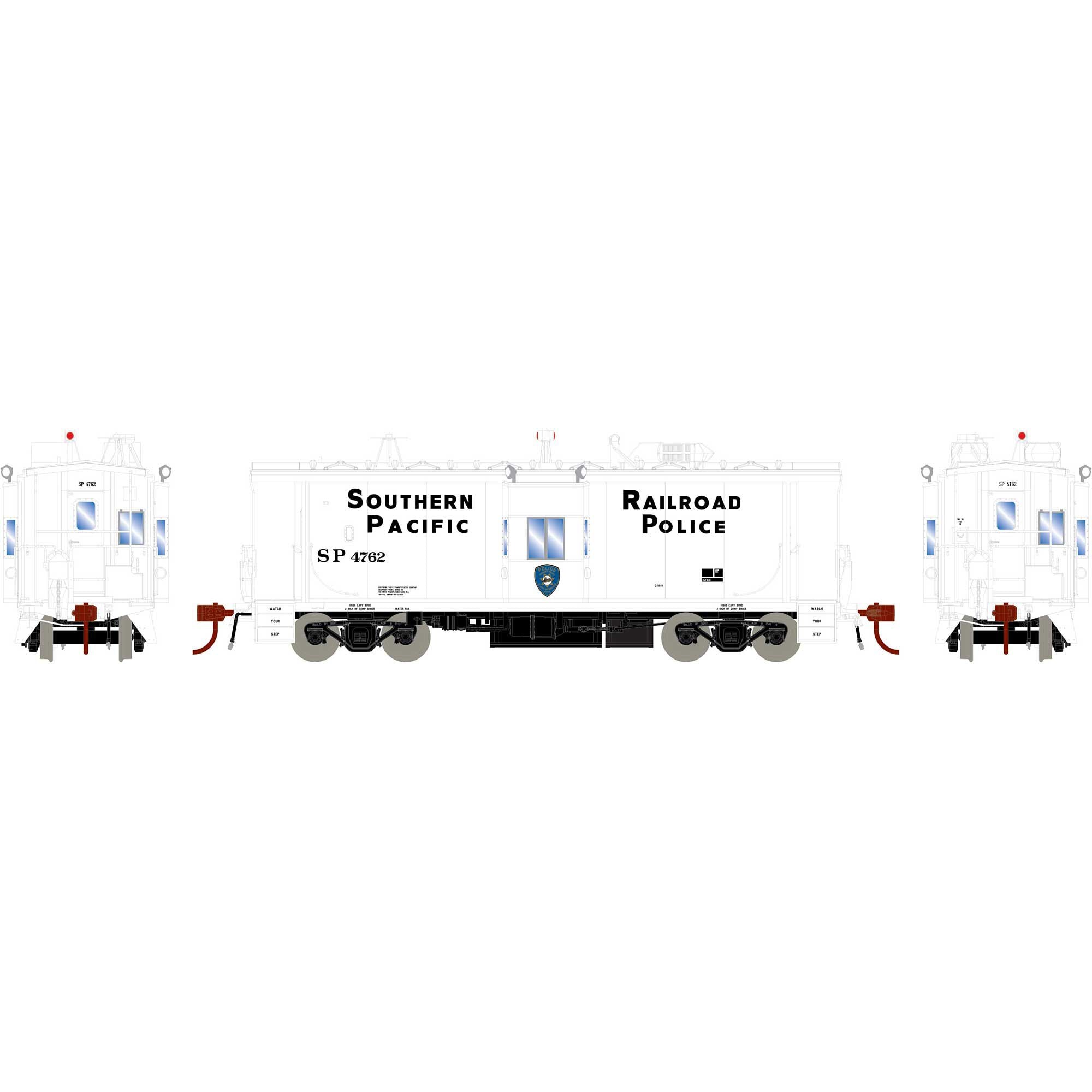 HO Bay Window Caboose SP Police #4762 (ATHG78597)