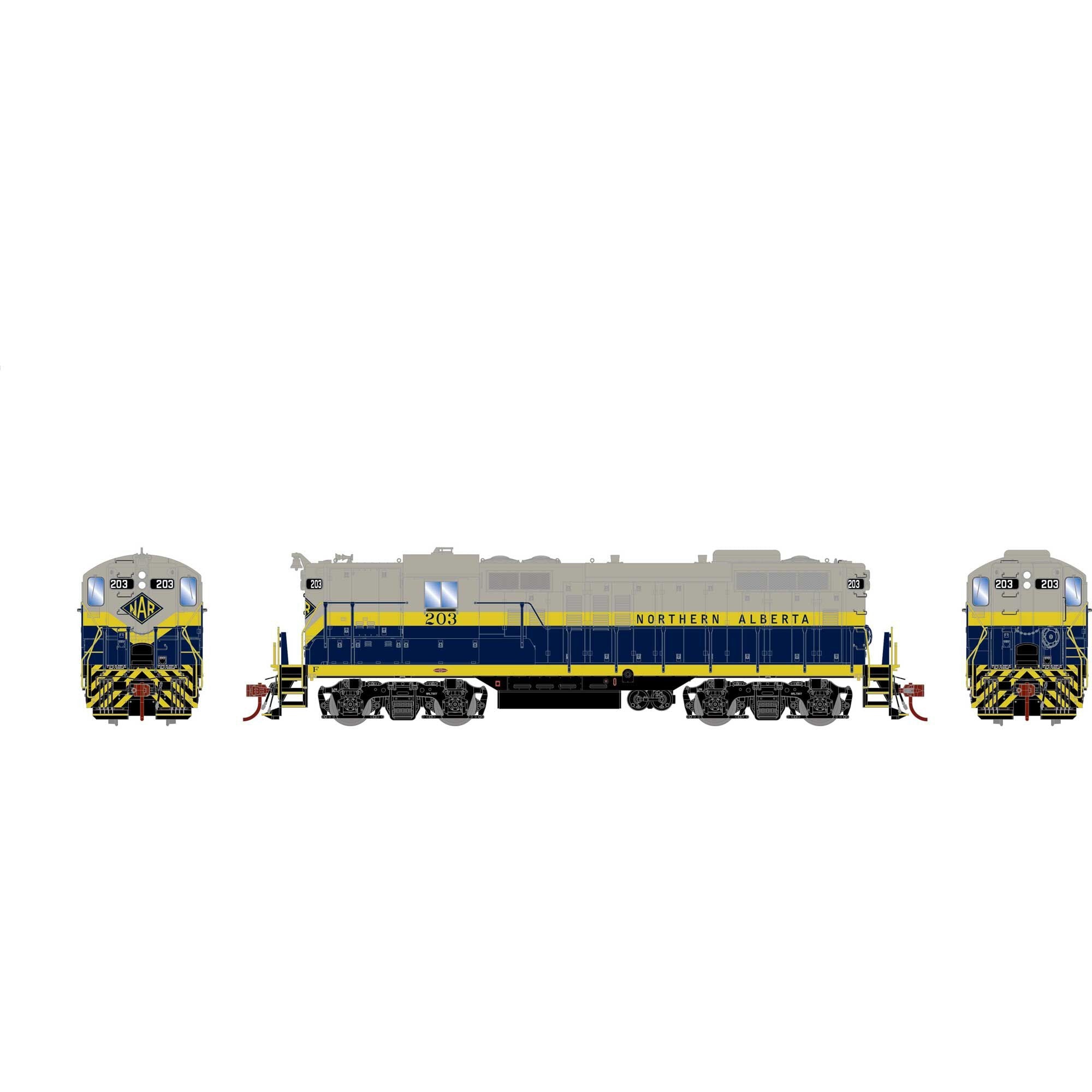 HO GP9 Locomotive NAR #203 (ATHG82266)