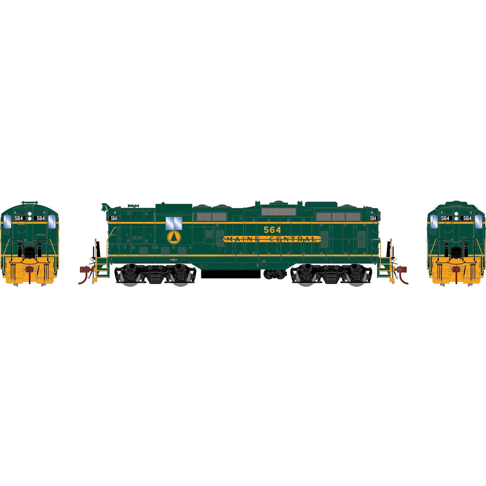 HO GP7 Locomotive MEC #564 (ATHG82617)