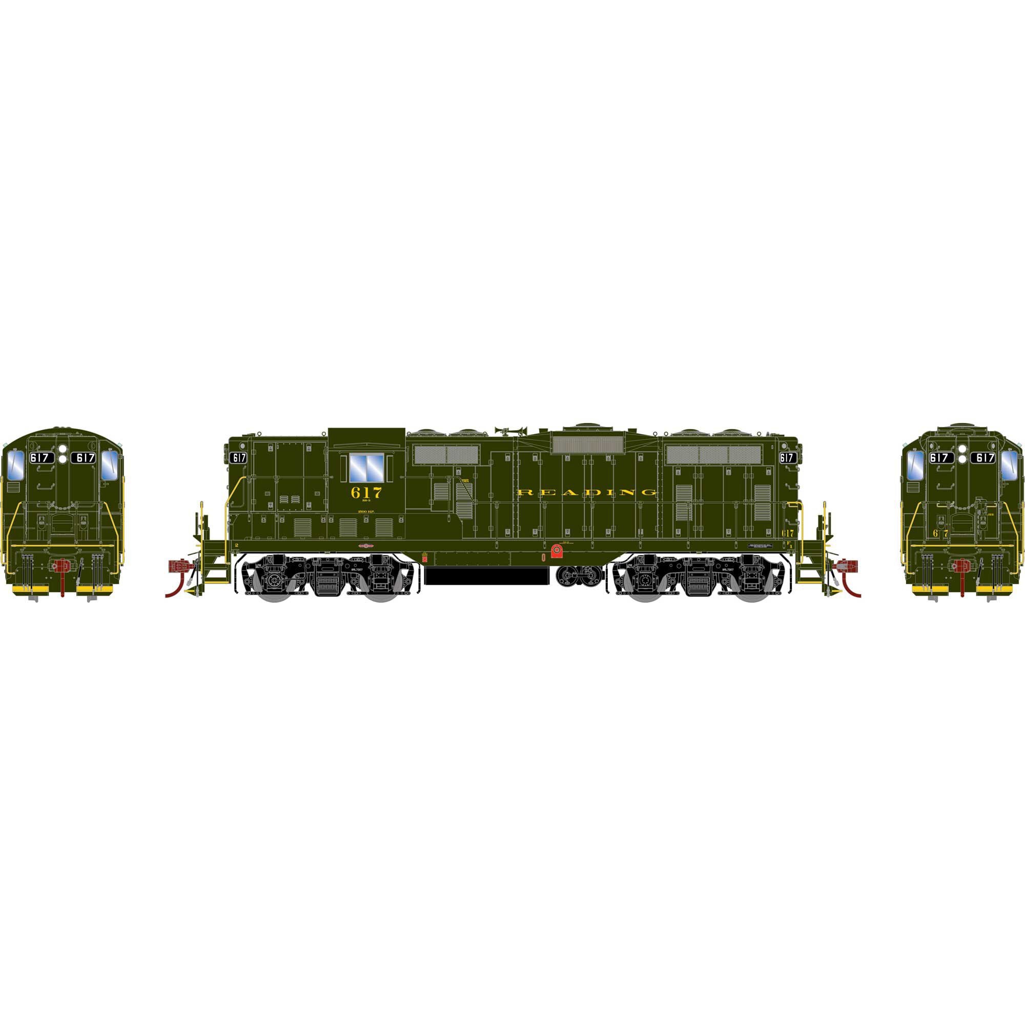 HO GP7 Locomotive RDG #617 (ATHG82619)
