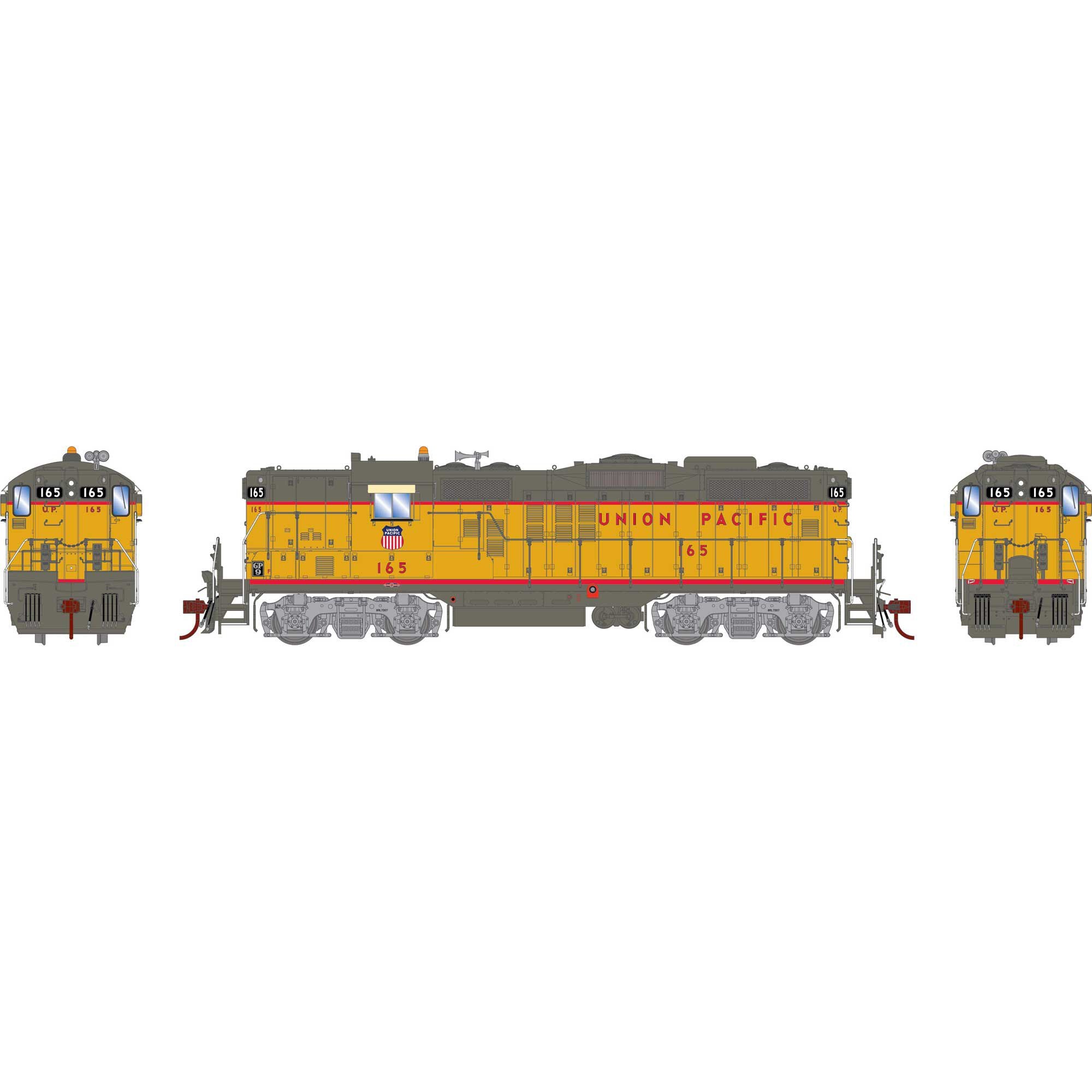 HO GP9 Locomotive #165 (ATHG82724)