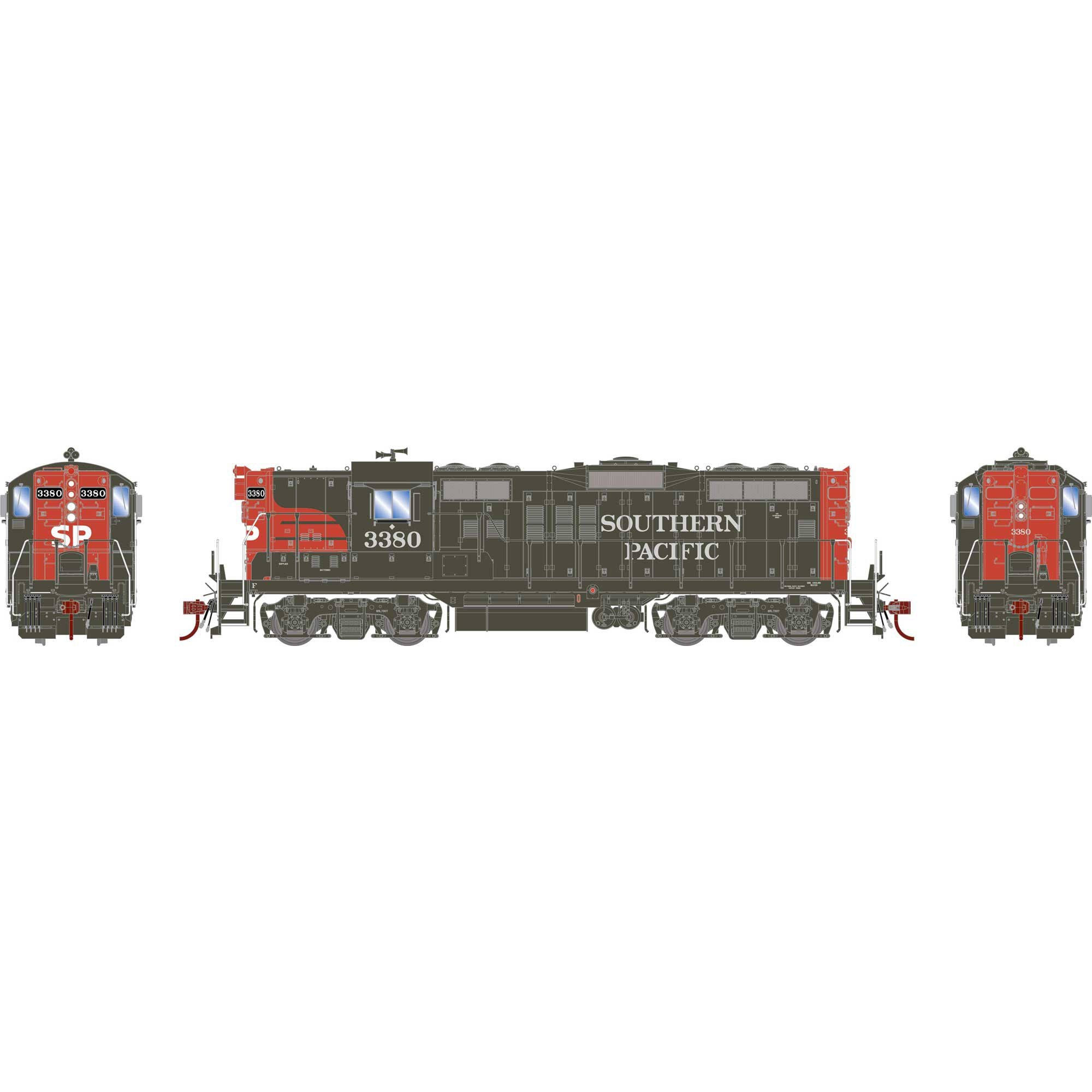 HO GP9 Locomotive #3380 Phase II GRIP Rebuild (ATHG82725)